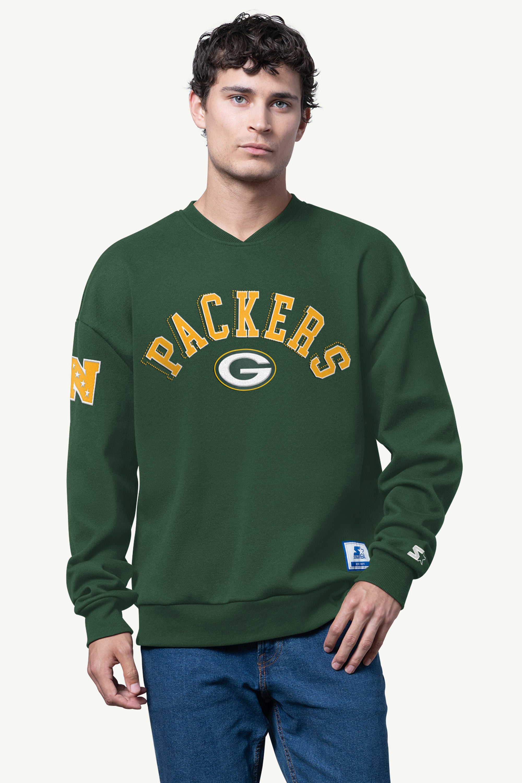 MENS GREEN BAY PACKERS PIQUE PULLOVER View 1 | Green Bay Packers