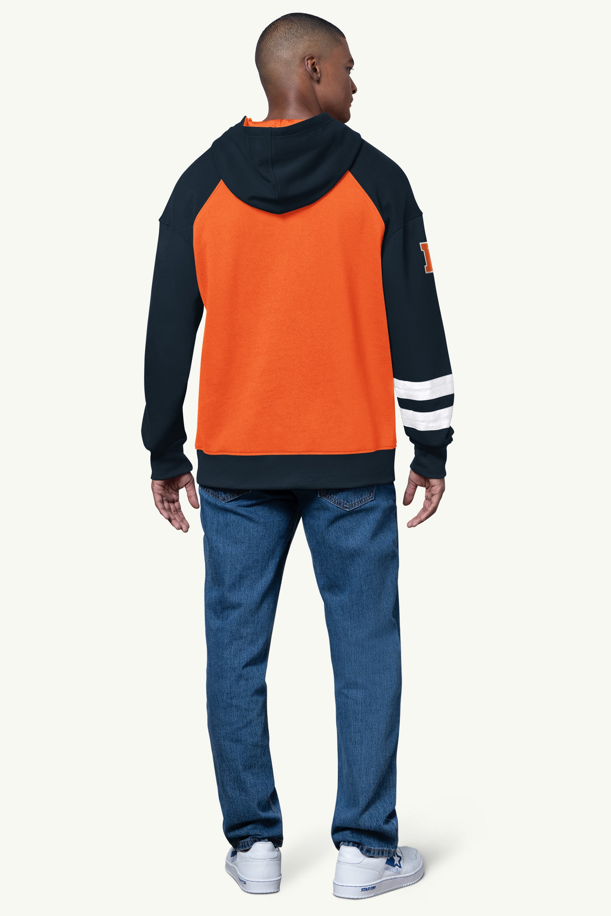 MENS CHICAGO BEARS INTERCEPTION COLORBLOCK HOODIE View 3 | STARTER CLASSICS
