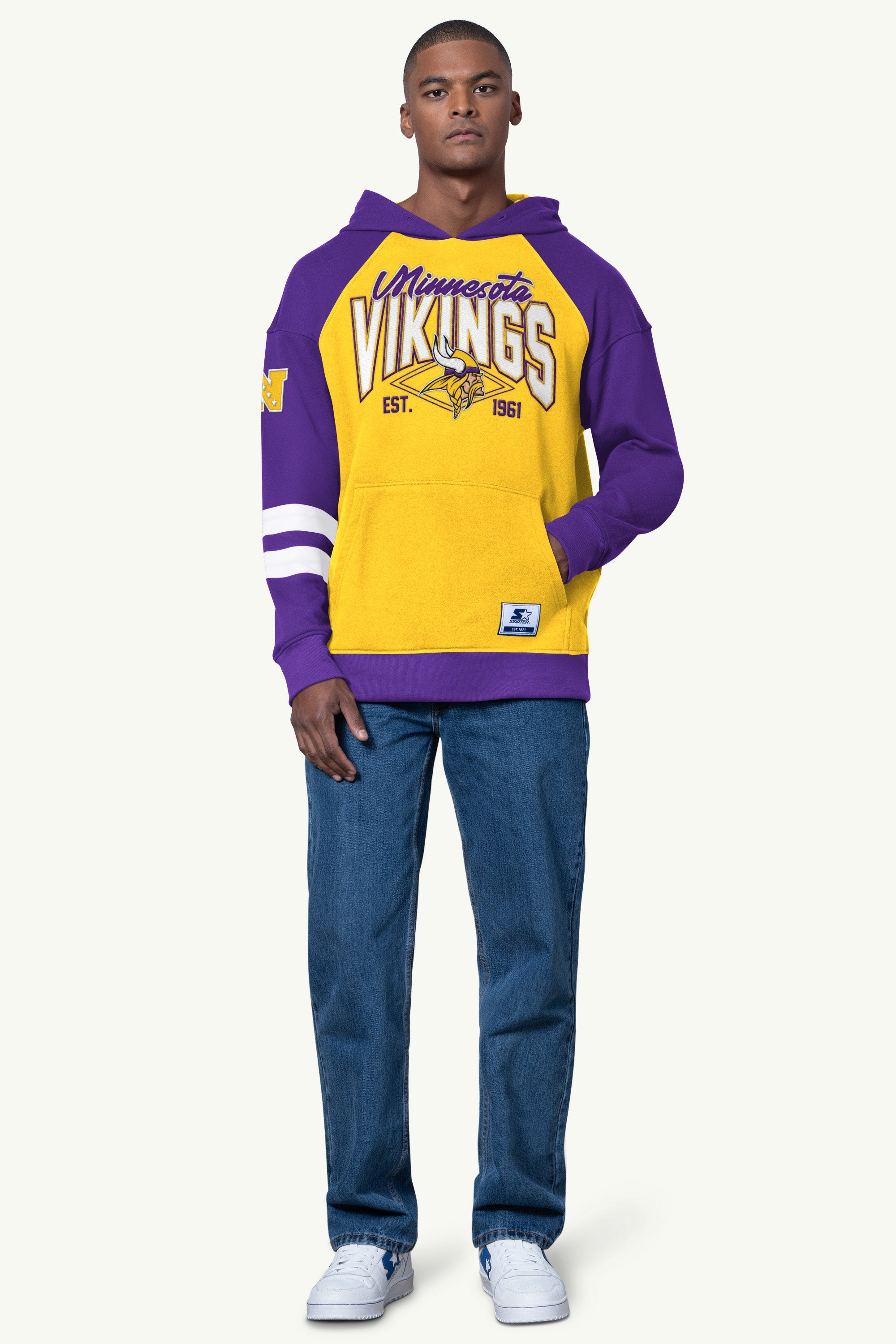 MENS MINNESOTA VIKINGS INTERCEPTION COLORBLOCK HOODIE View 2 | NFL