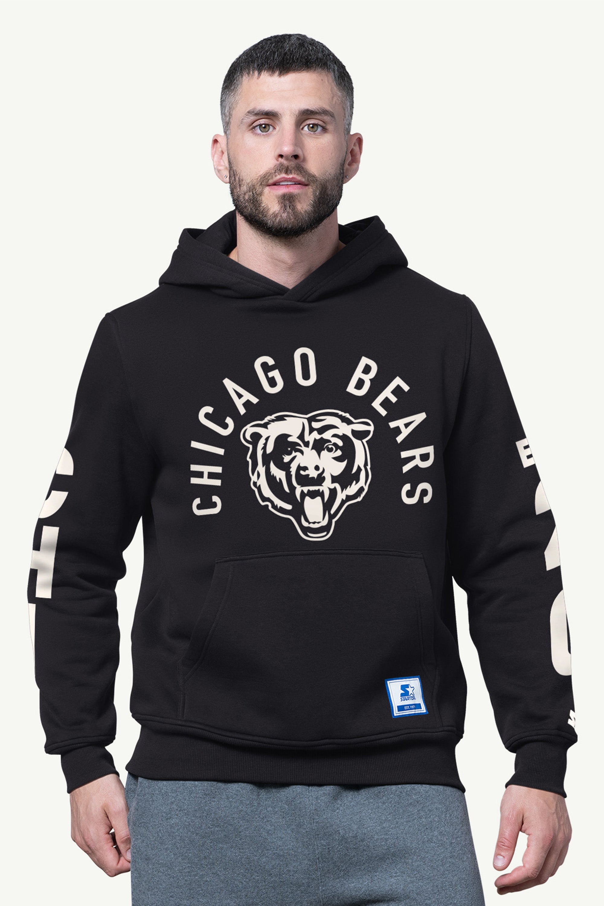 MENS CHICAGO BEARS HANDOFF FLEECE HOODIE View 1 | STARTER CLASSICS