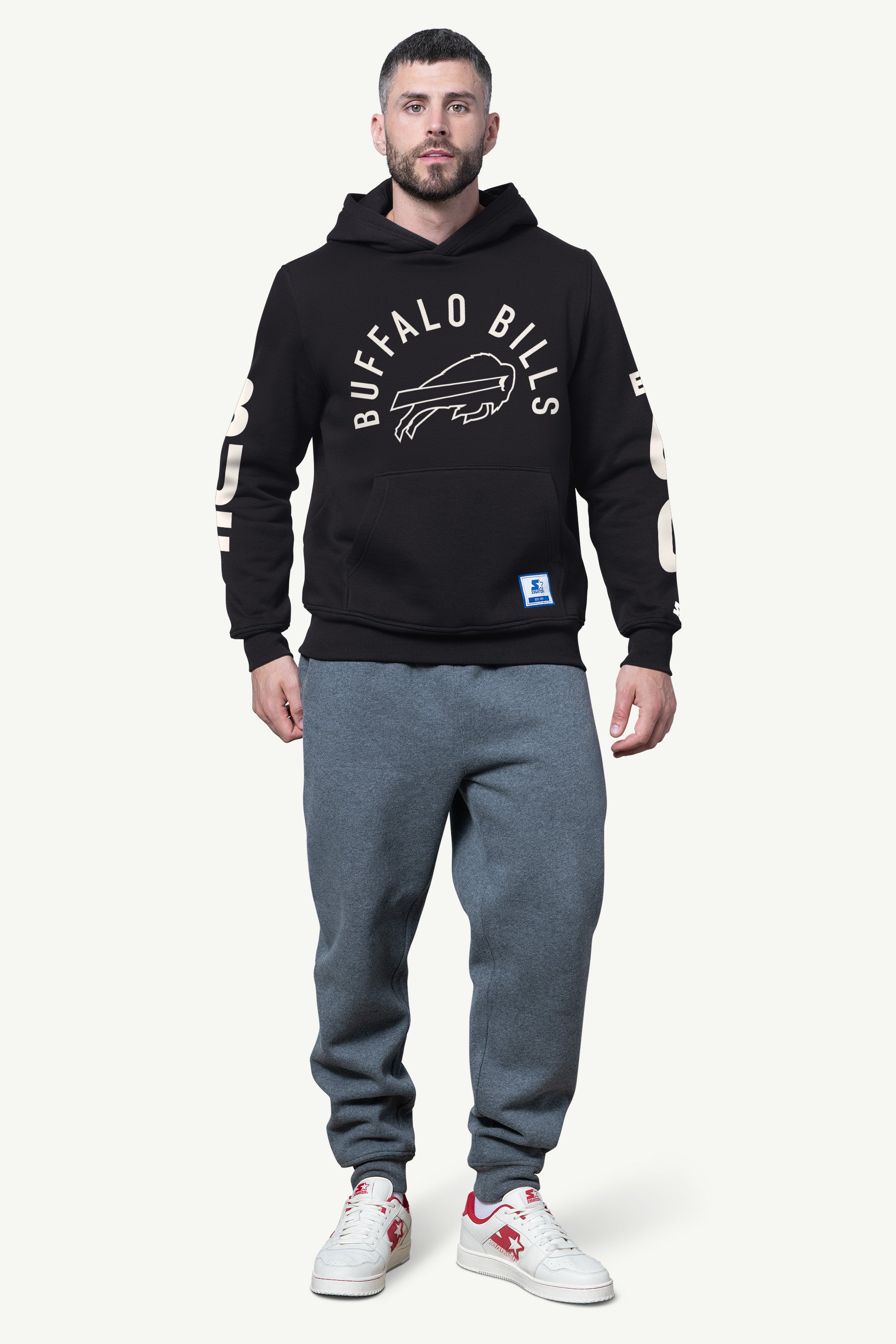 MENS BUFFALO BILLS HANDOFF FLEECE HOODIE View 2 | STARTER CLASSICS