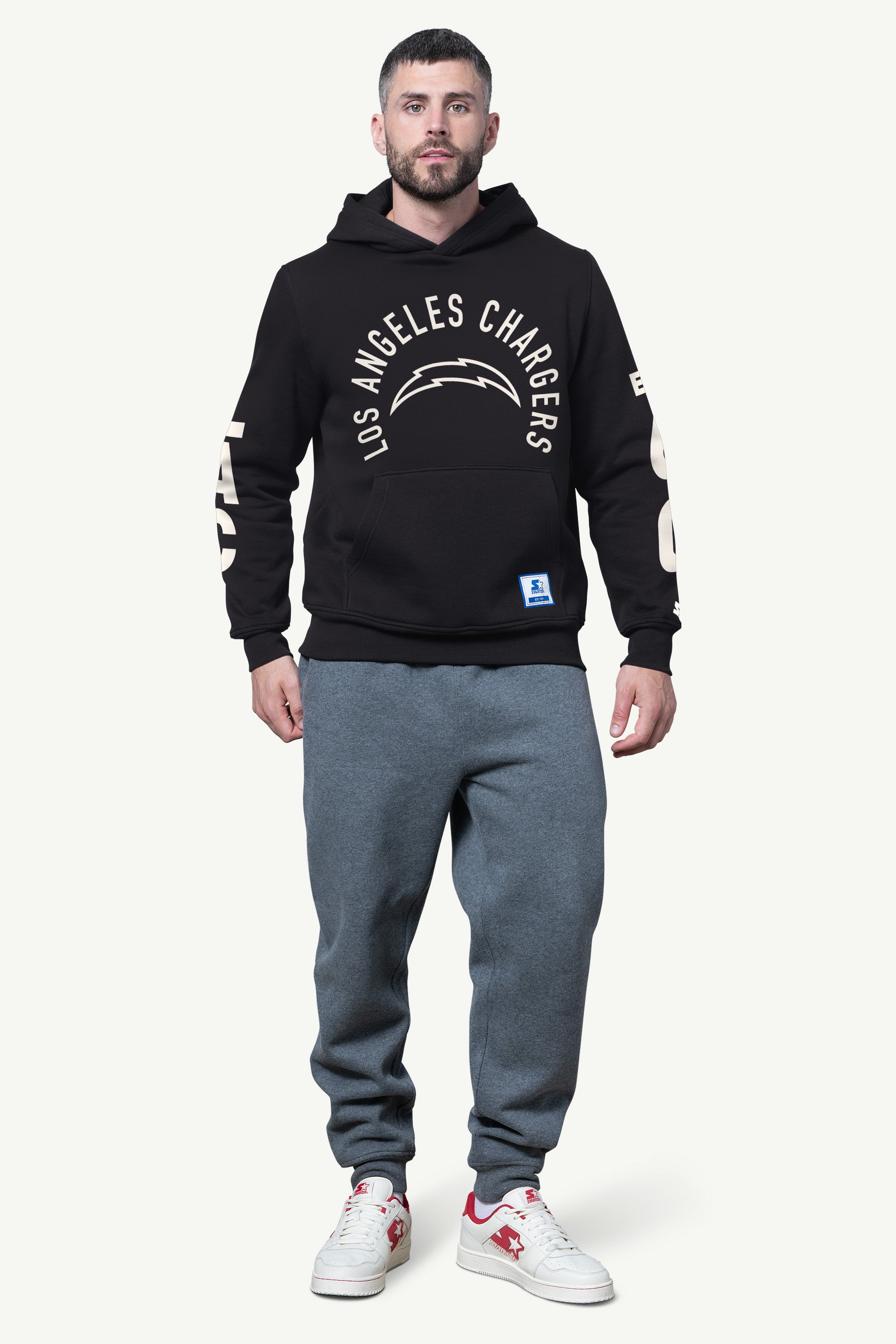MENS LOS ANGELES CHARGERS HANDOFF FLEECE HOODIE View 2 | Los Angeles Chargers