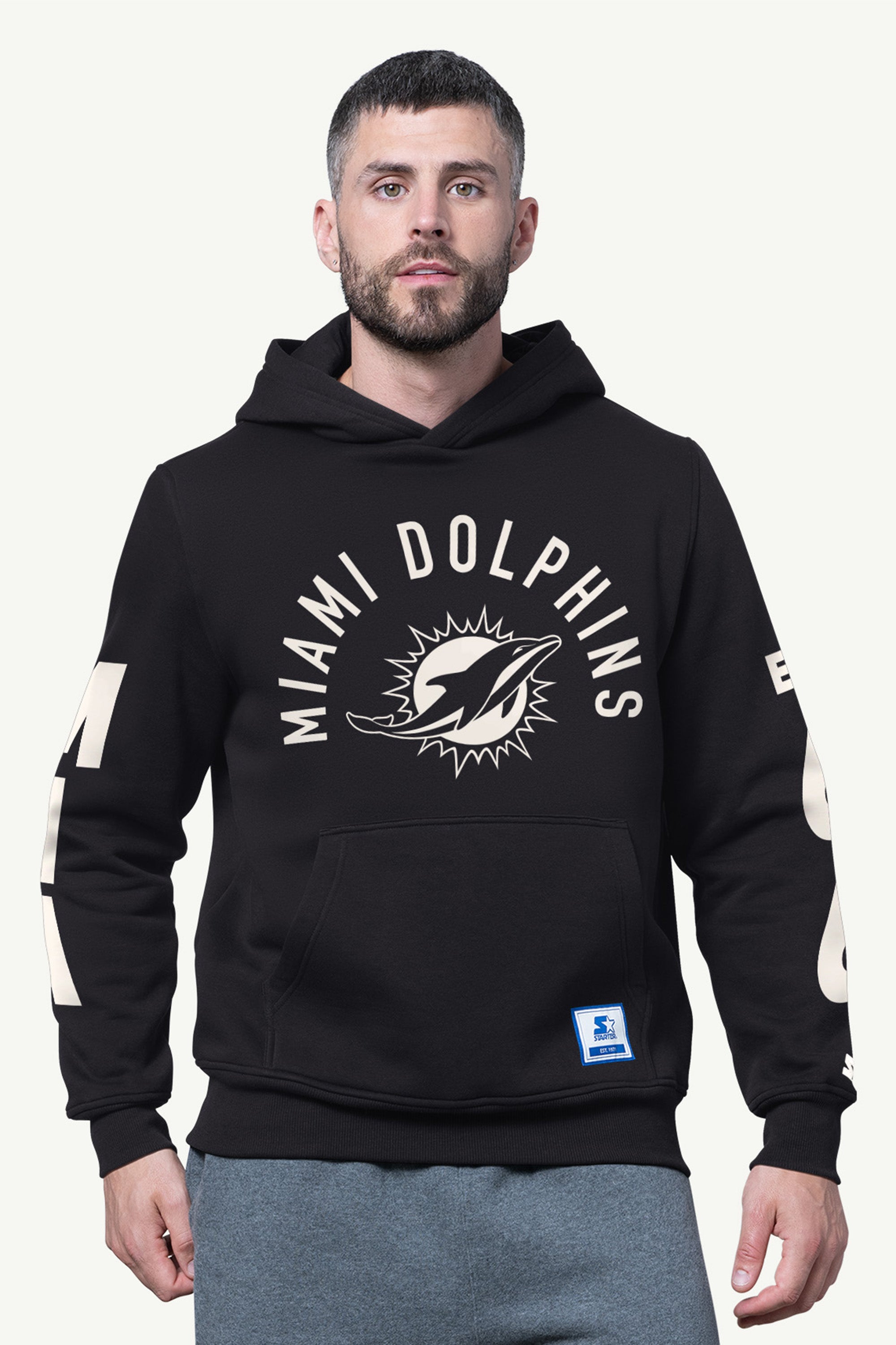 MENS MIAMI DOLPHINS HANDOFF FLEECE HOODIE View 1