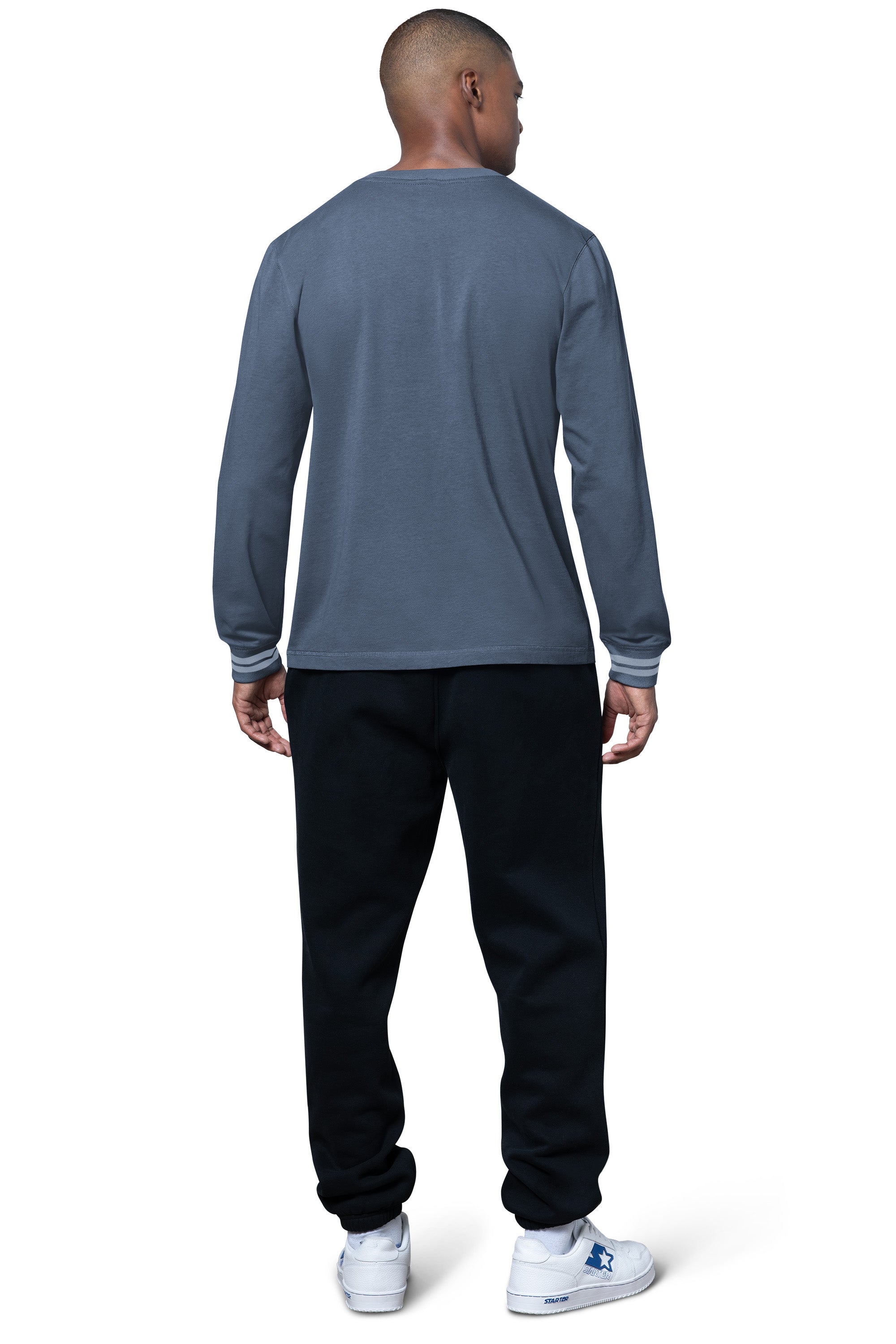 MENS DETROIT LIONS FIELD LONG SLEEVE T SHIRT View 3 | STARTER CLASSICS