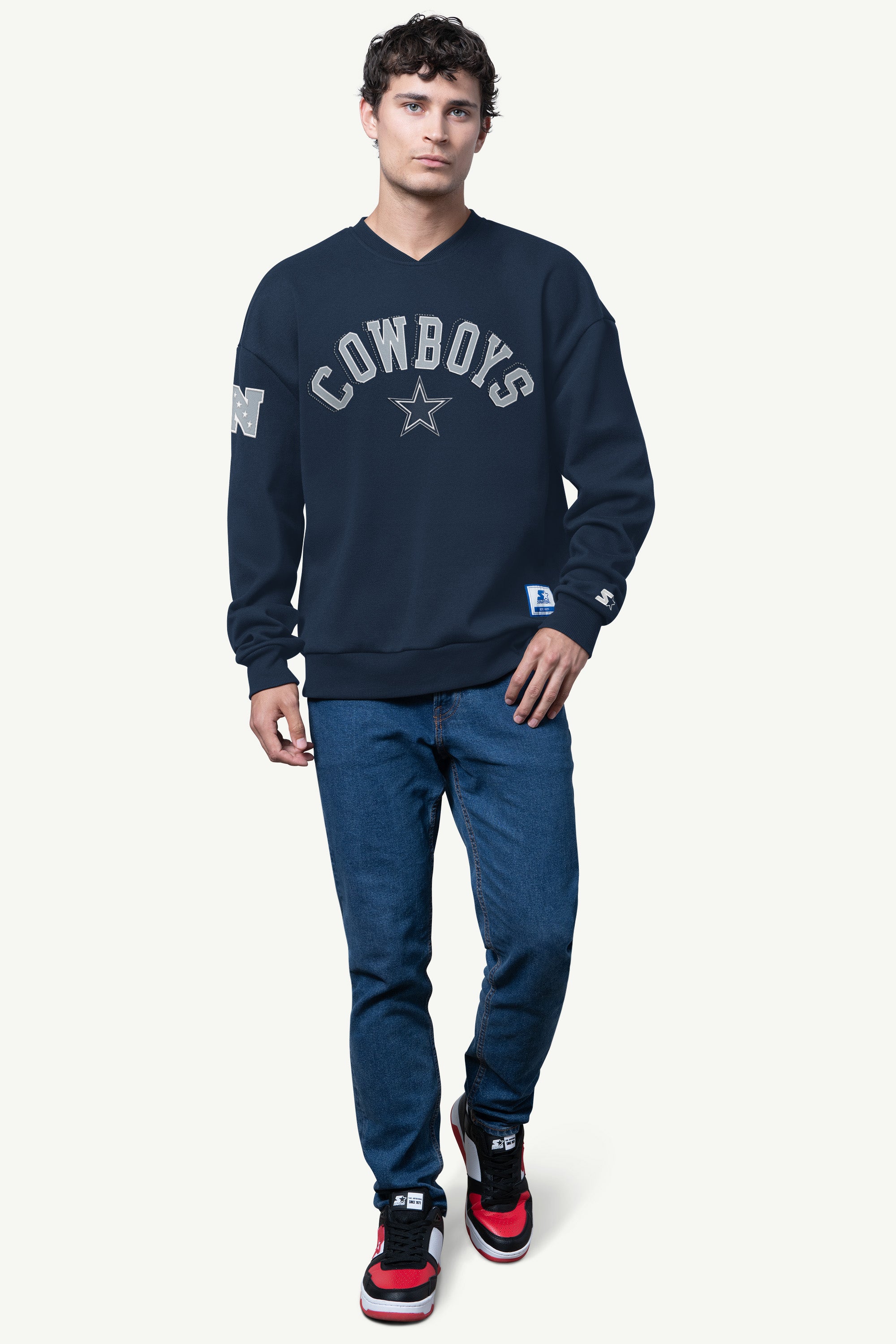 MENS DALLAS COWBOYS PIQUE PULLOVER View 2 | STARTER CLASSICS