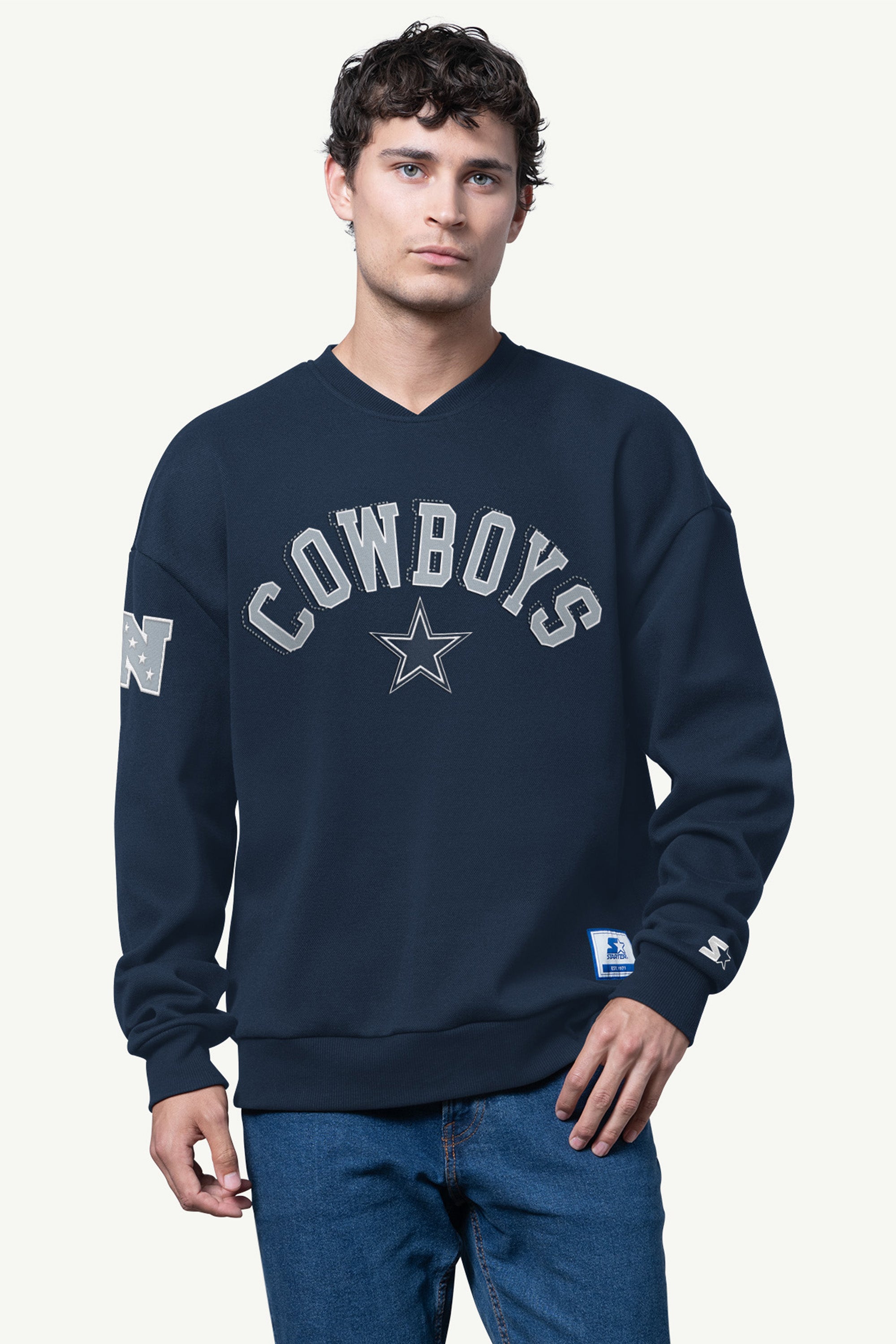 MENS DALLAS COWBOYS PIQUE PULLOVER View 1 | STARTER CLASSICS