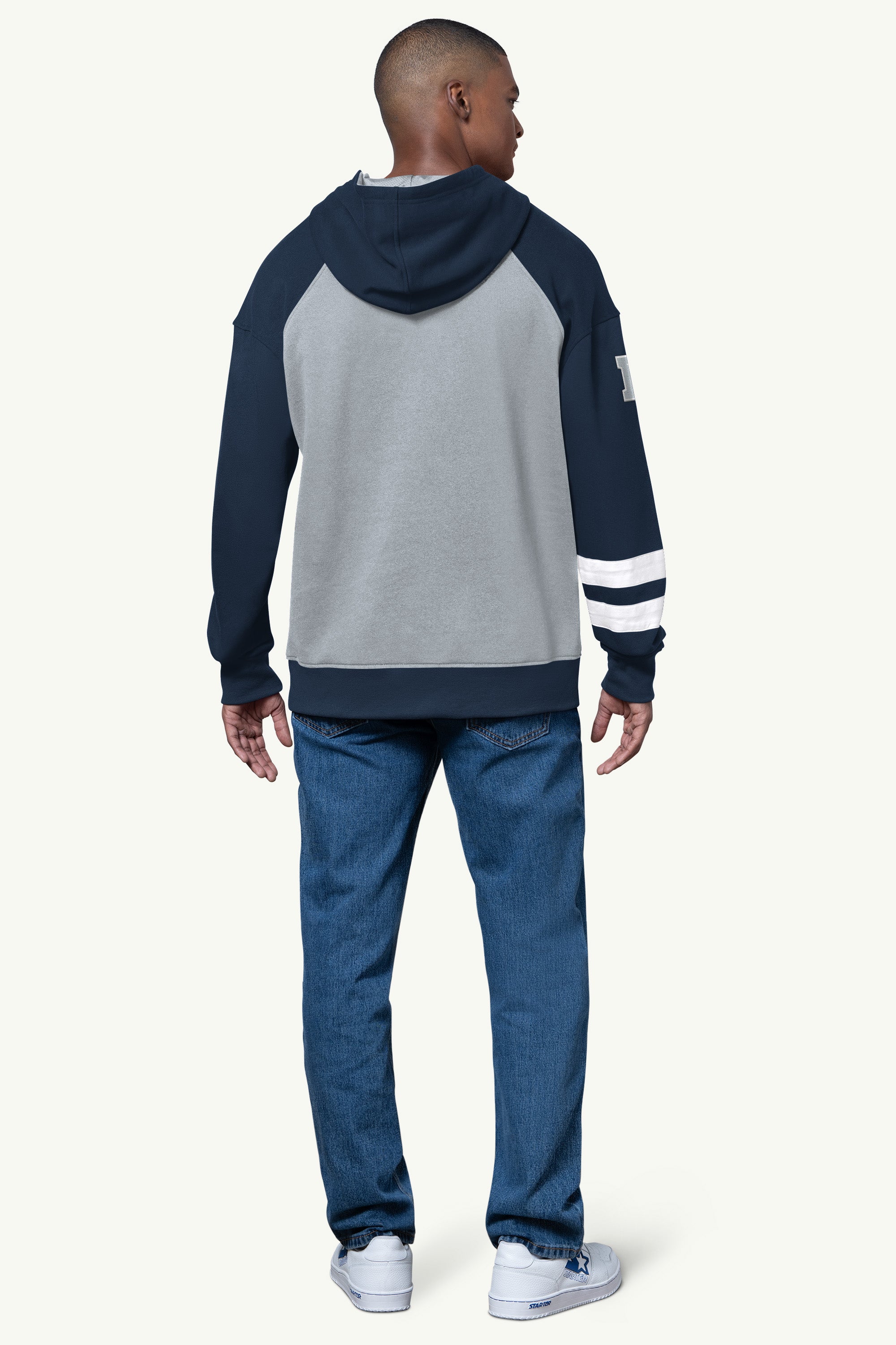 MENS DALLAS COWBOYS INTERCEPTION COLORBLOCK HOODIE View 3 | STARTER CLASSICS