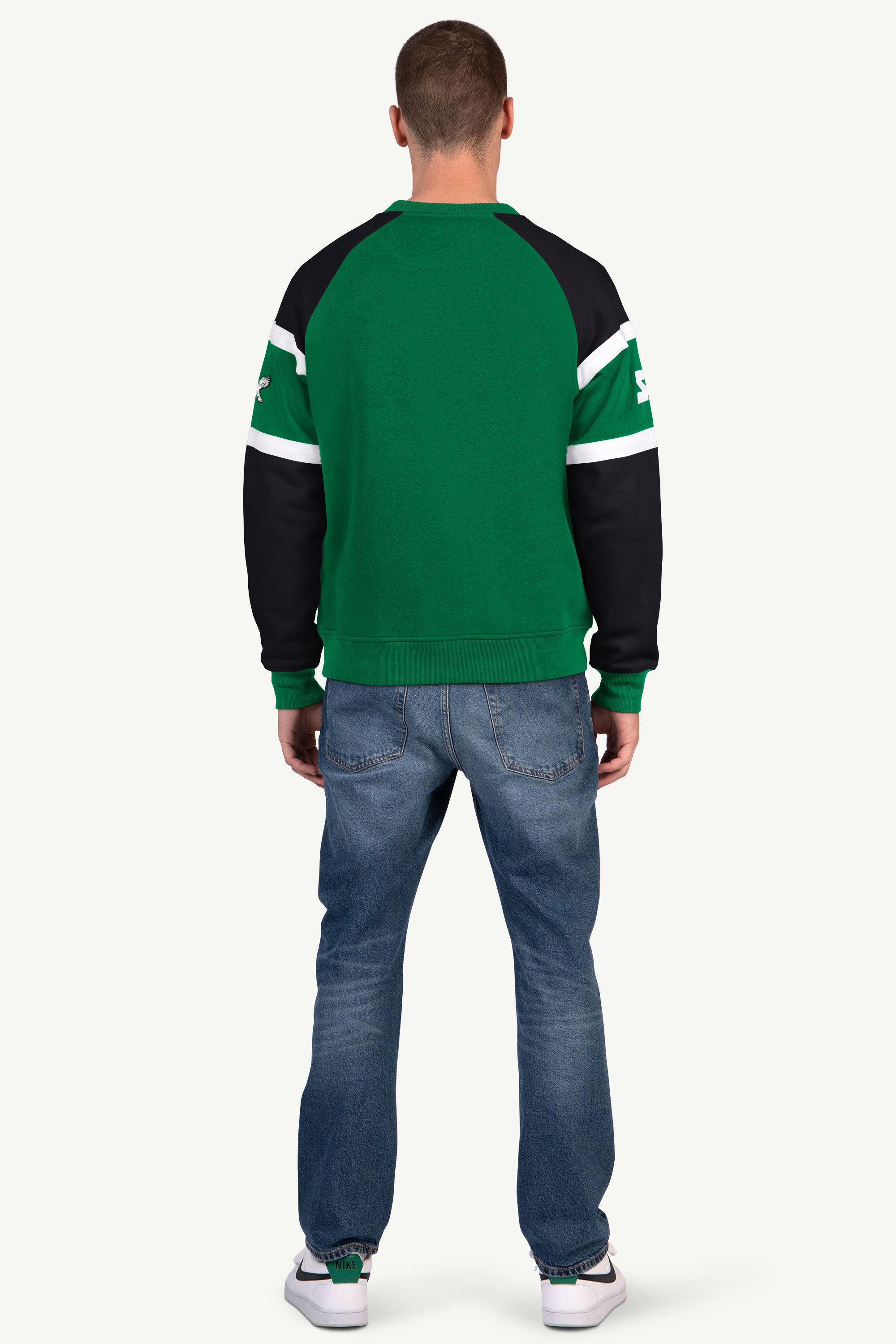 MENS PHILADELPHIA EAGLES DIME BACK COLORBLOCK CREWNECK View 3 | Philadelphia Eagles