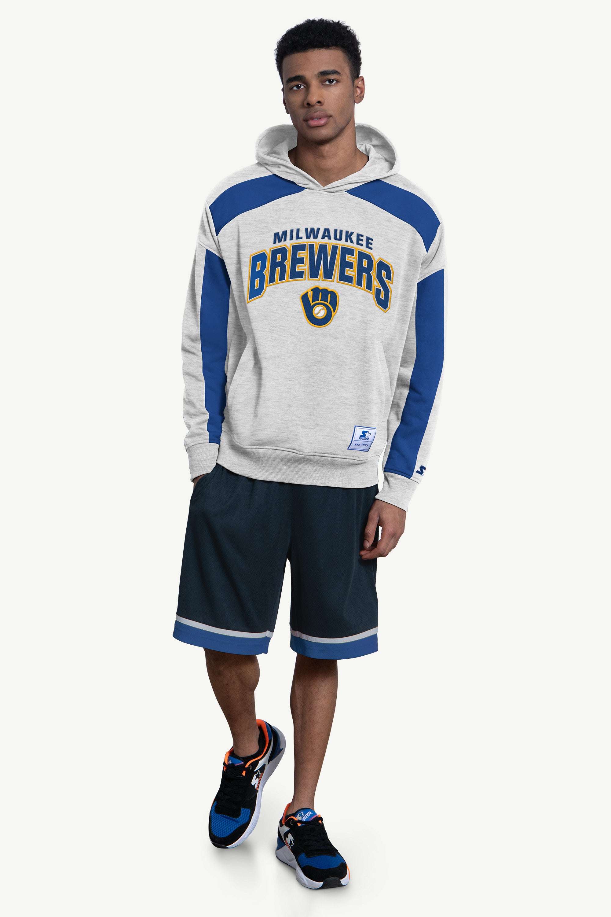 MENS MILWAUKEE BREWERS PRO SET HOODIE View 3 | MLB