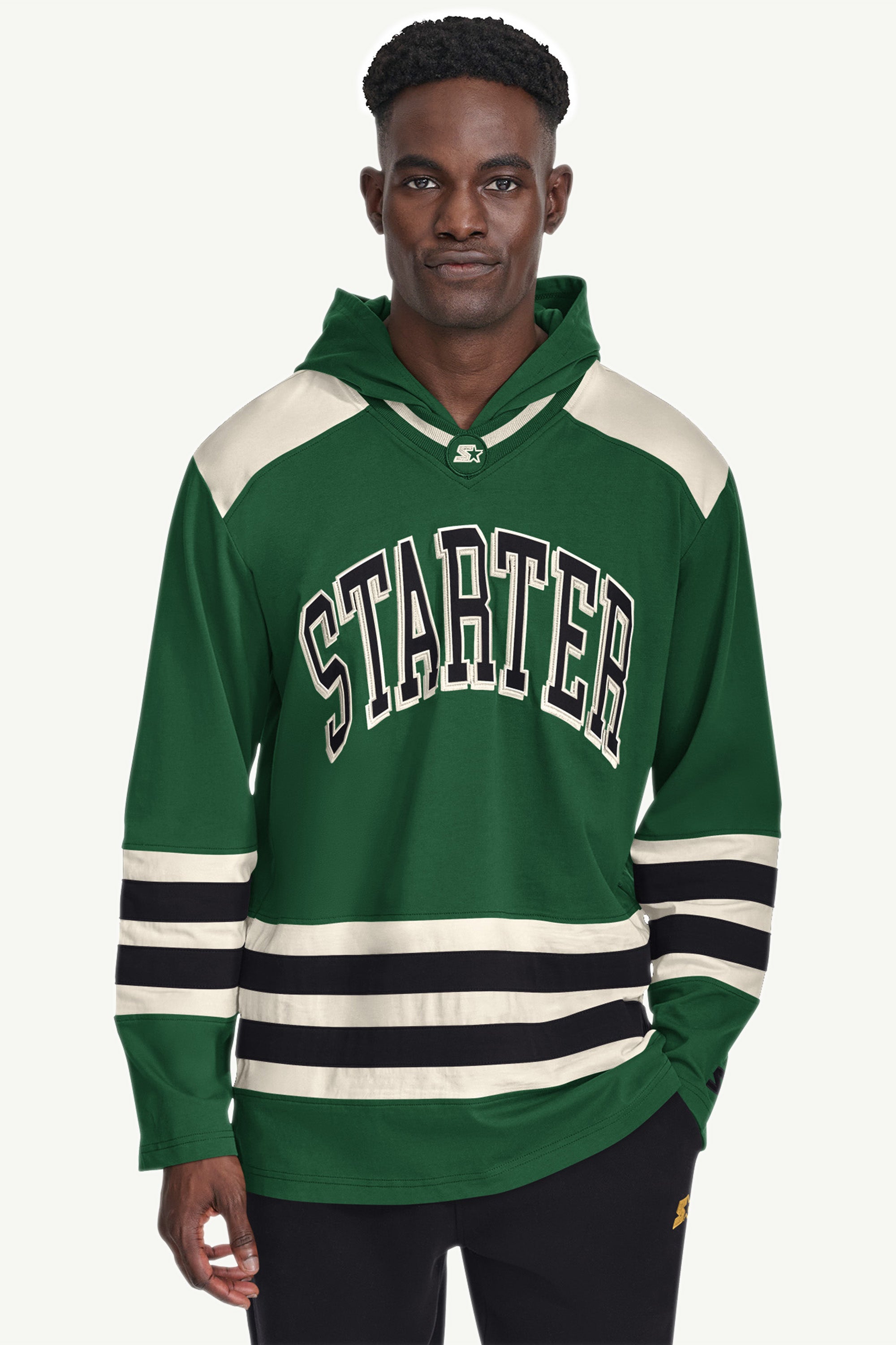 MENS STARTER HOODED HOCKEY JERSEY View 1 | Starter Brand Collection MENS STARTER HOODED HOCKEY JERSEY View 1 | Starter Brand Collection