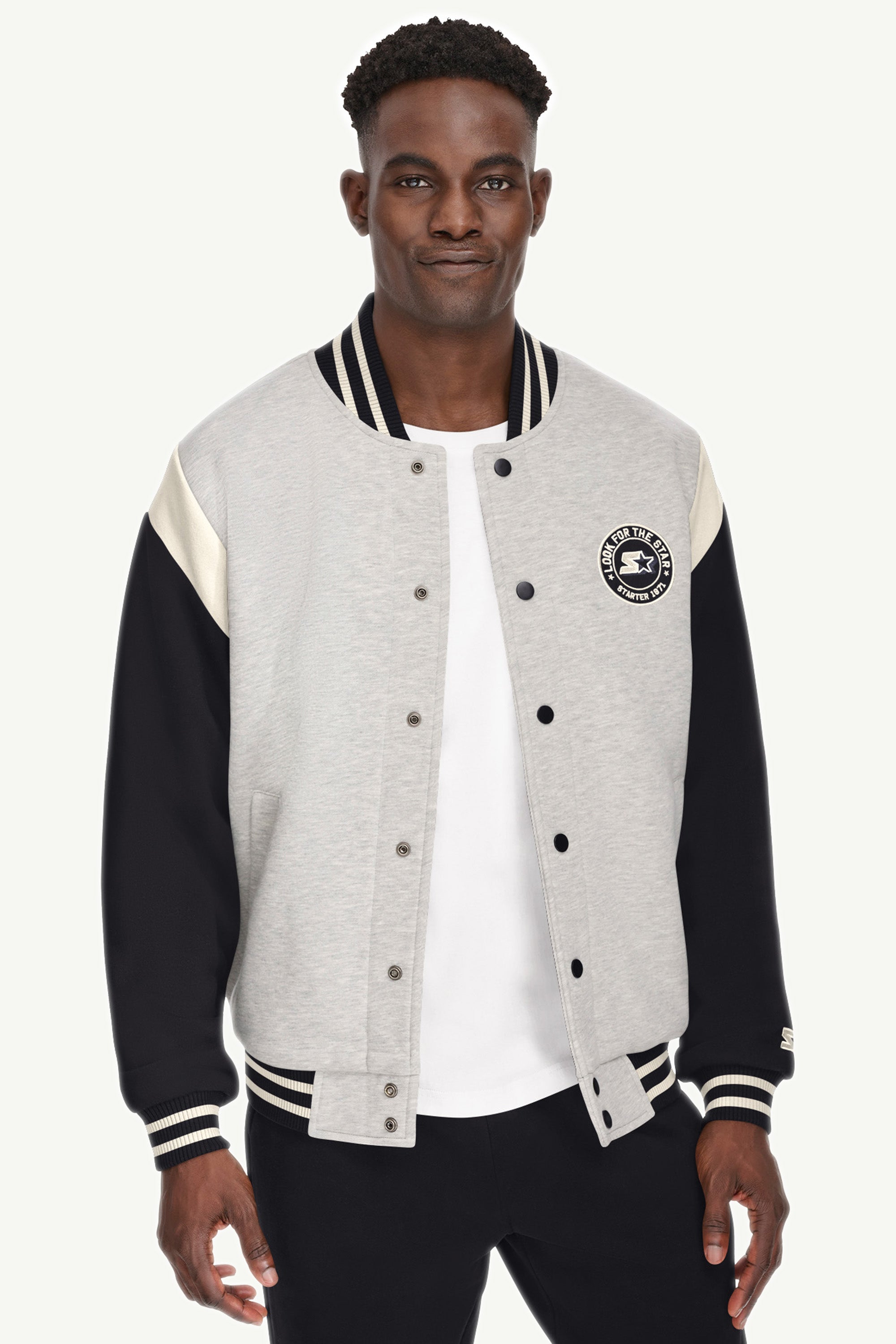 MENS STARTER HEAVYWEIGHT FLEECE VARSITY JACKET View 1 | Starter Brand Collection