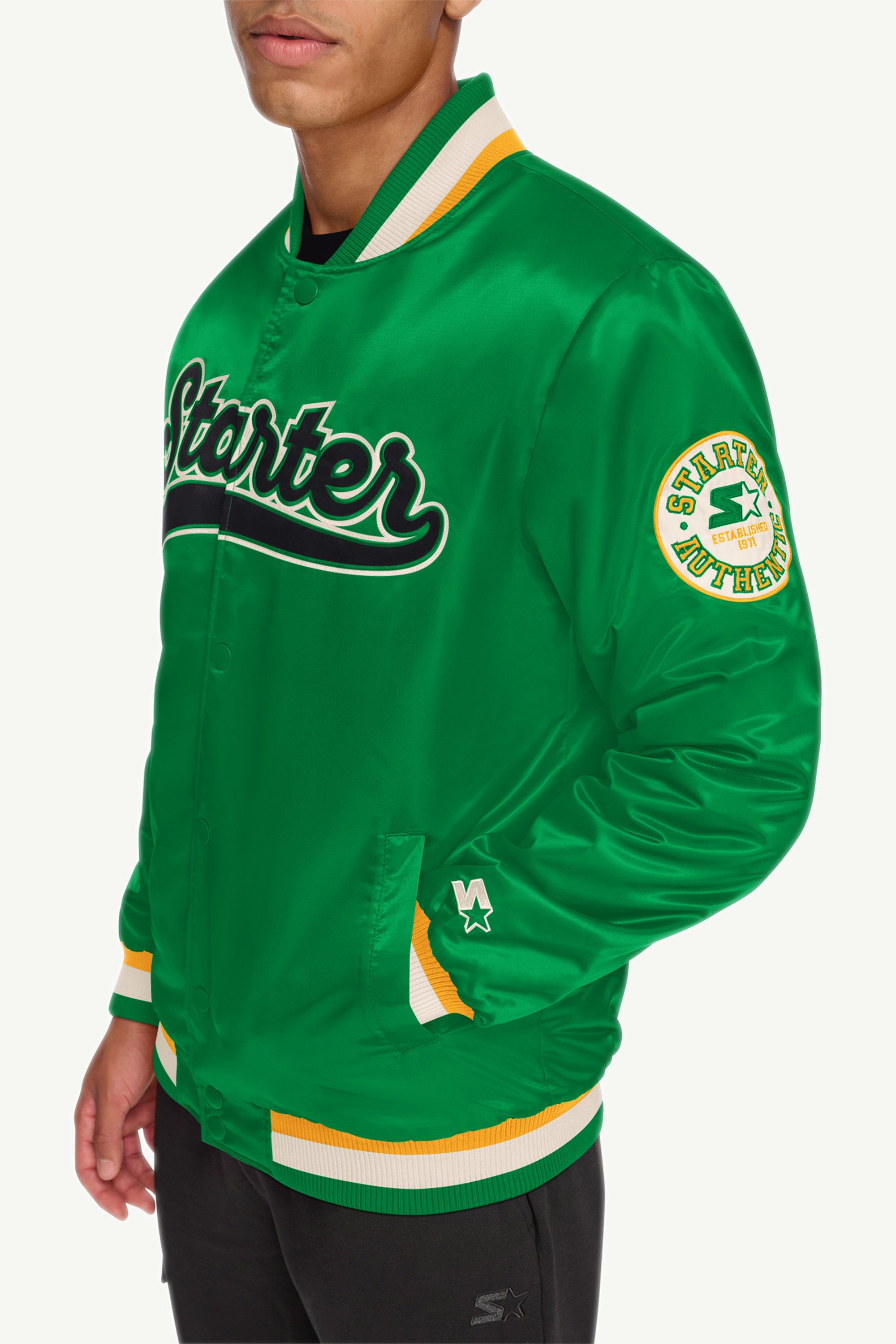 MENS STARTER VARSITY BOMBER JACKET View 2 | Starter Brand Collection MENS STARTER VARSITY BOMBER JACKET View 2 | Starter Brand Collection