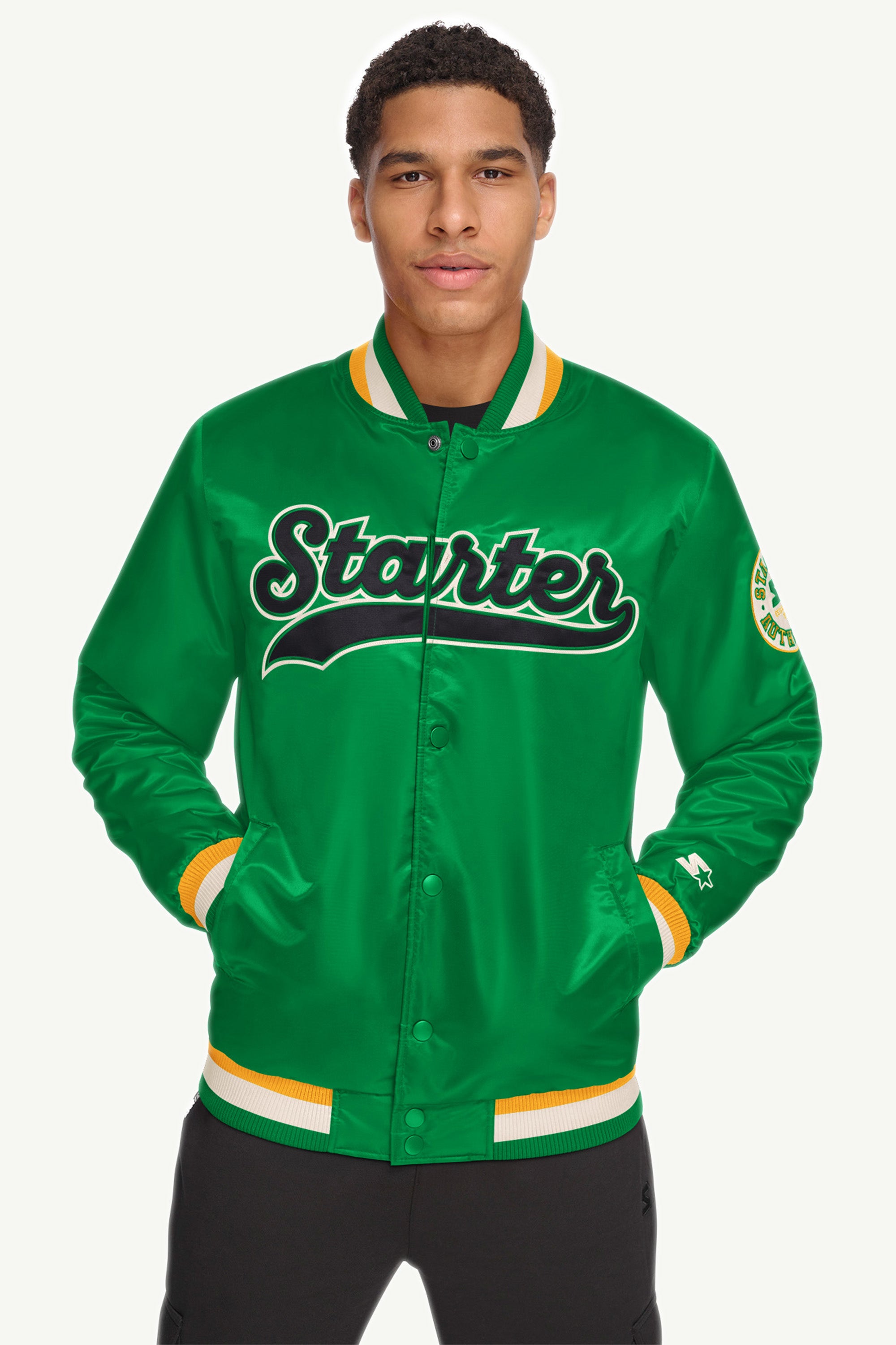 MENS STARTER VARSITY BOMBER JACKET View 1 | Starter Brand Collection MENS STARTER VARSITY BOMBER JACKET View 1 | Starter Brand Collection