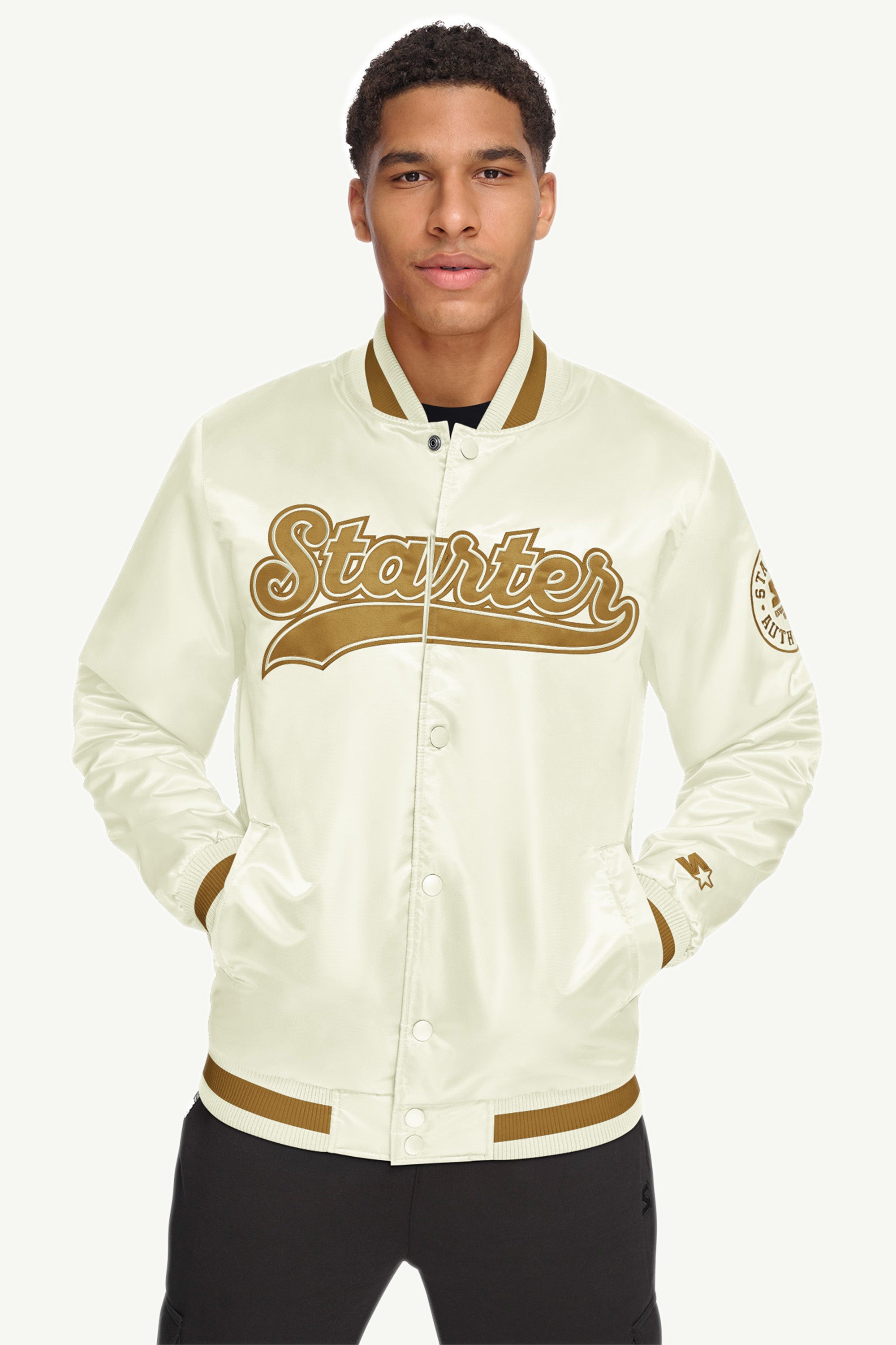 MENS STARTER VARSITY BOMBER JACKET View 1 | Starter Brand Collection MENS STARTER VARSITY BOMBER JACKET View 1 | Starter Brand Collection