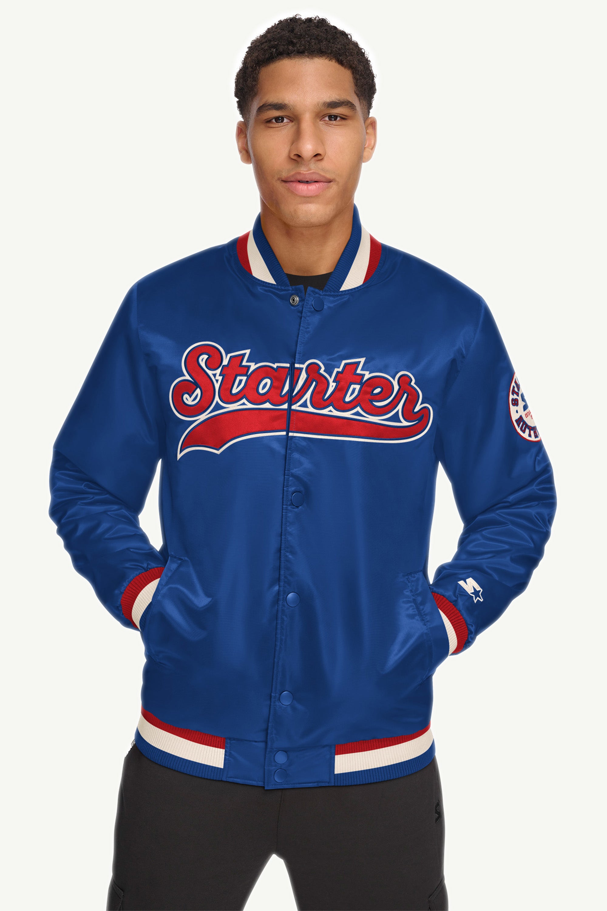 MENS STARTER VARSITY BOMBER JACKET View 1 | Starter Brand Collection MENS STARTER VARSITY BOMBER JACKET View 1 | Starter Brand Collection