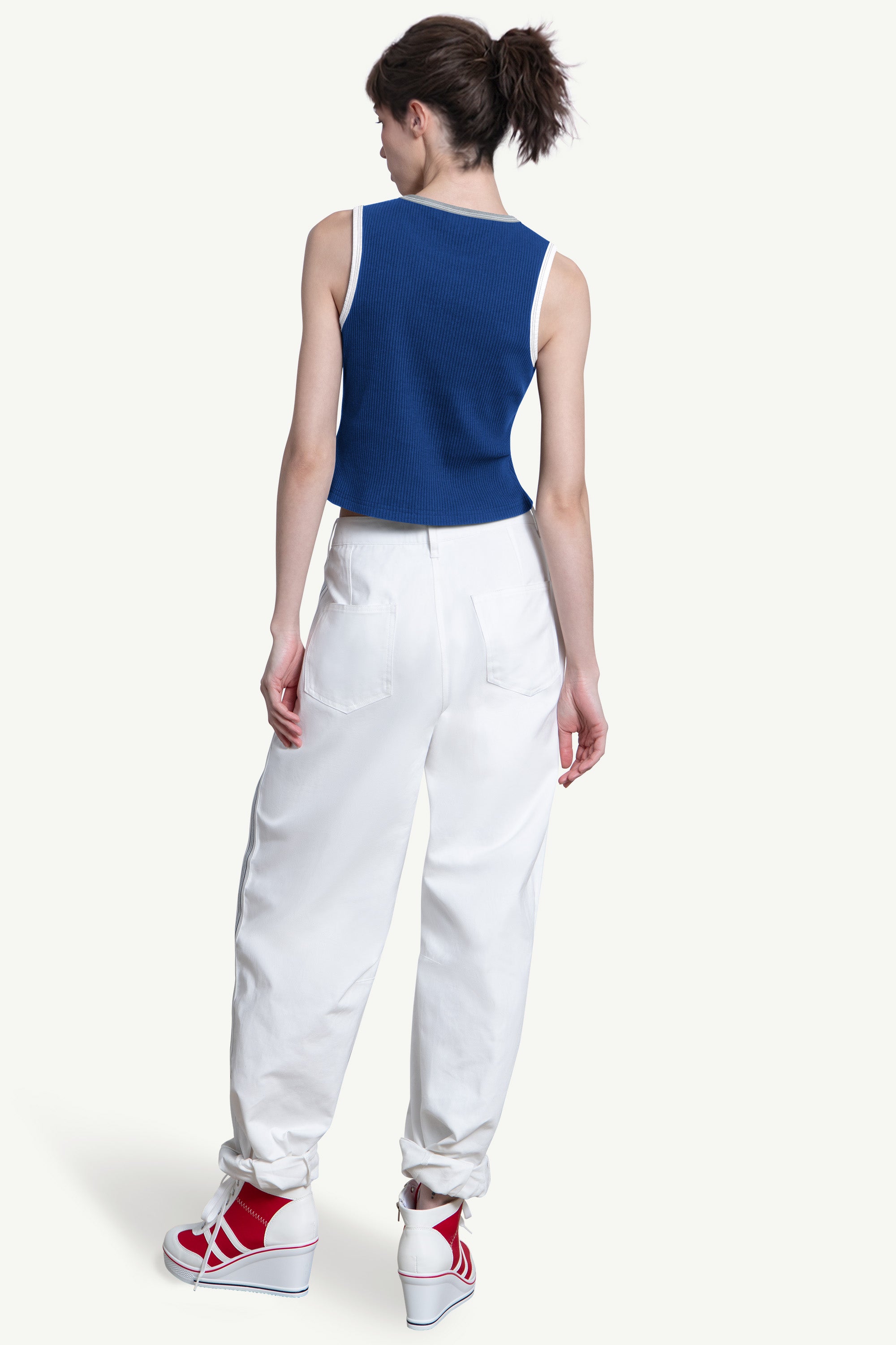 WOMENS LOS ANGELES DODGERS PLAY THE BALL CROP TANK View 2 | MLB