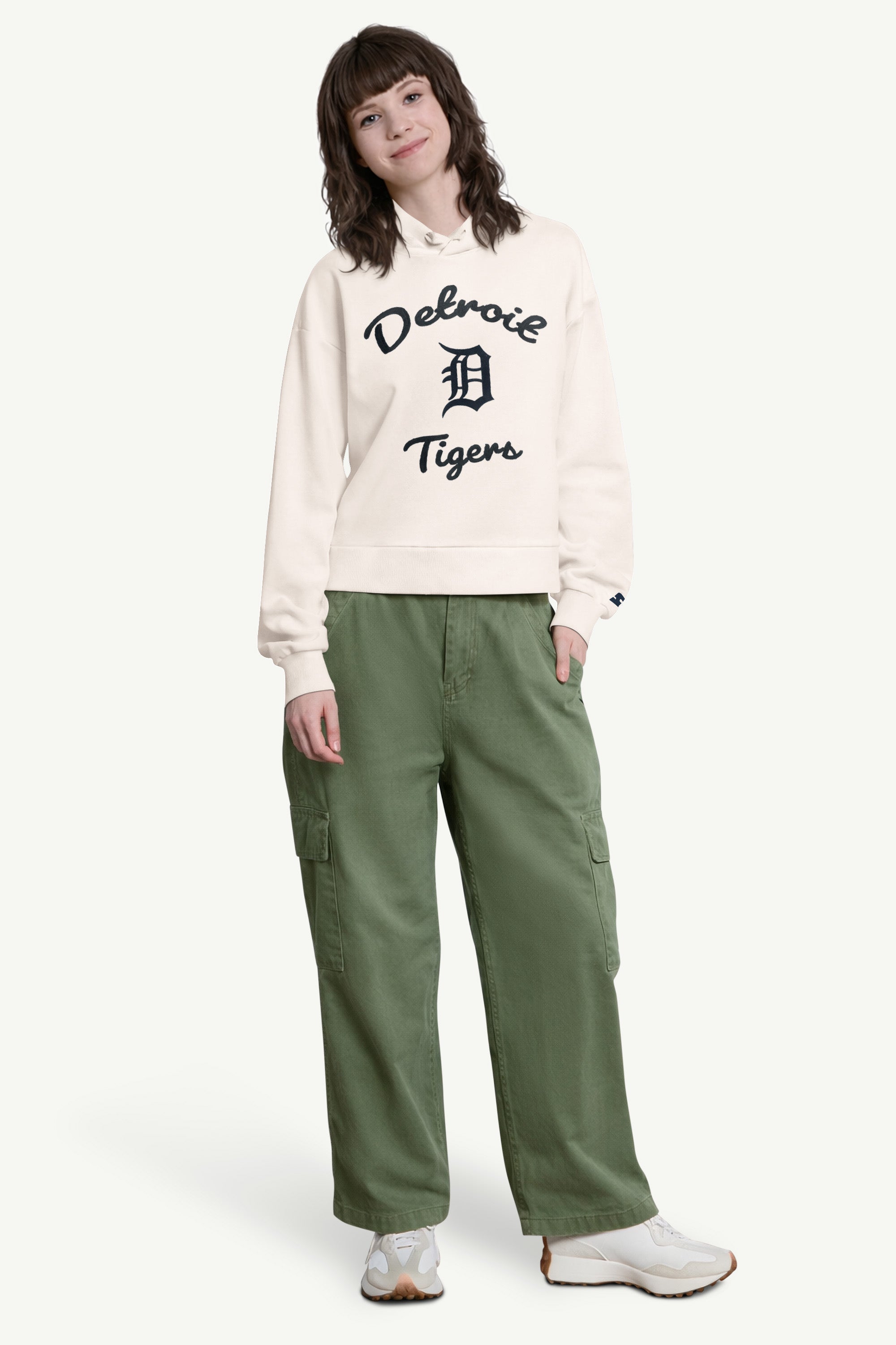 WOMENS DETROIT TIGERS BASELINE HOODIE View 3