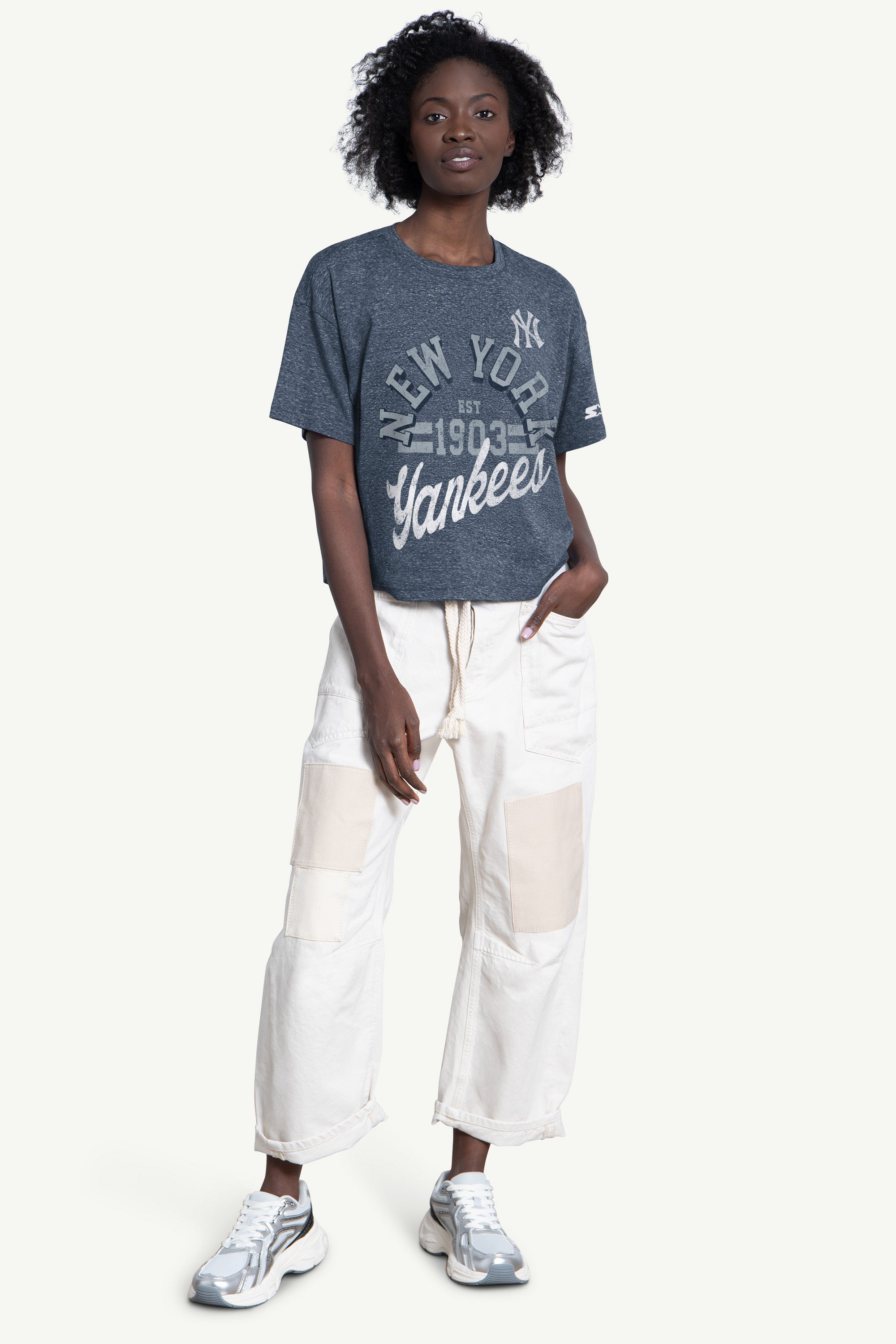 WOMENS NEW YORK YANKEES KNIT TEE View 3