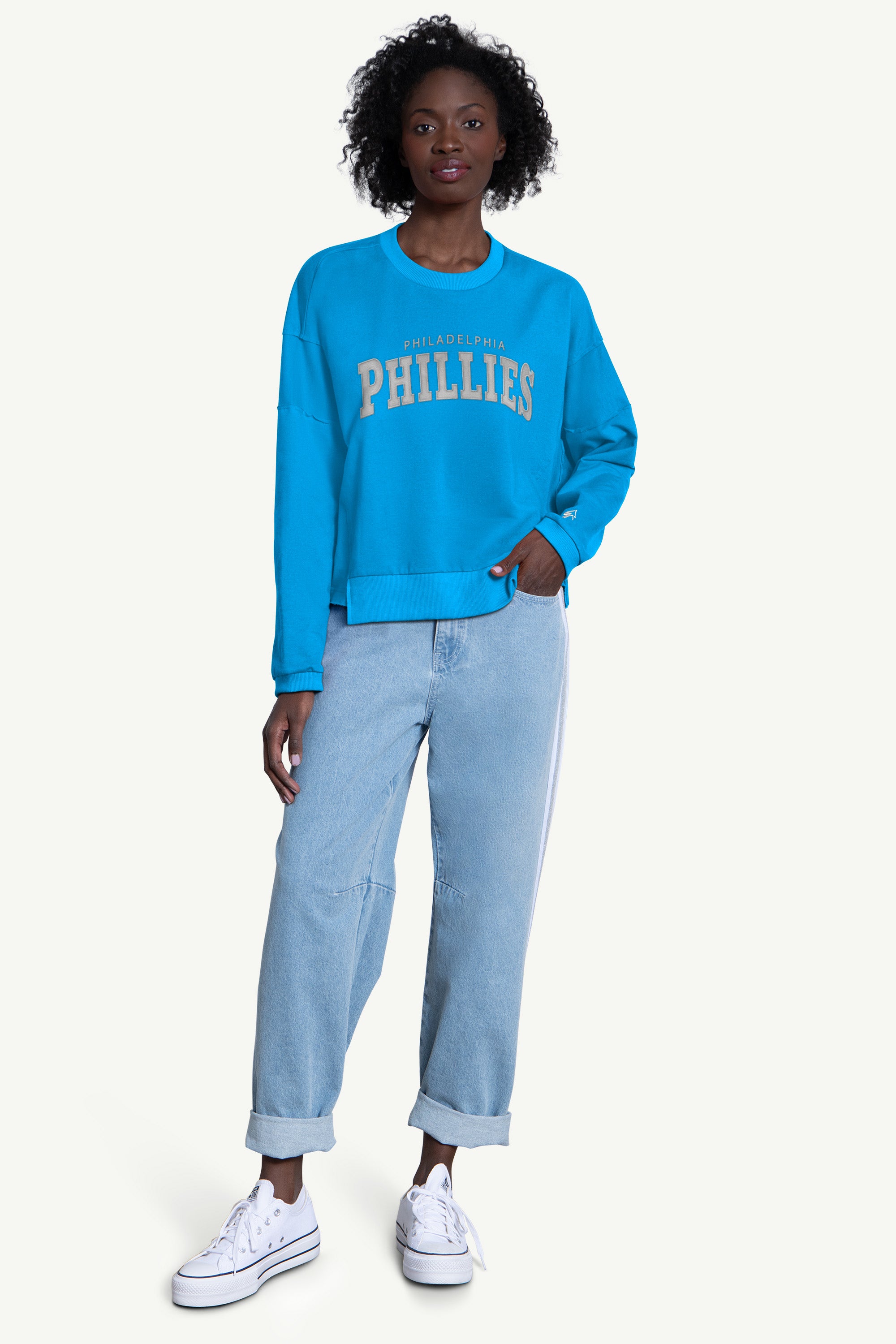 WOMENS PHILADELPHIA PHILLIES CREW NECK SWEATSHIRT View 3 | MLB