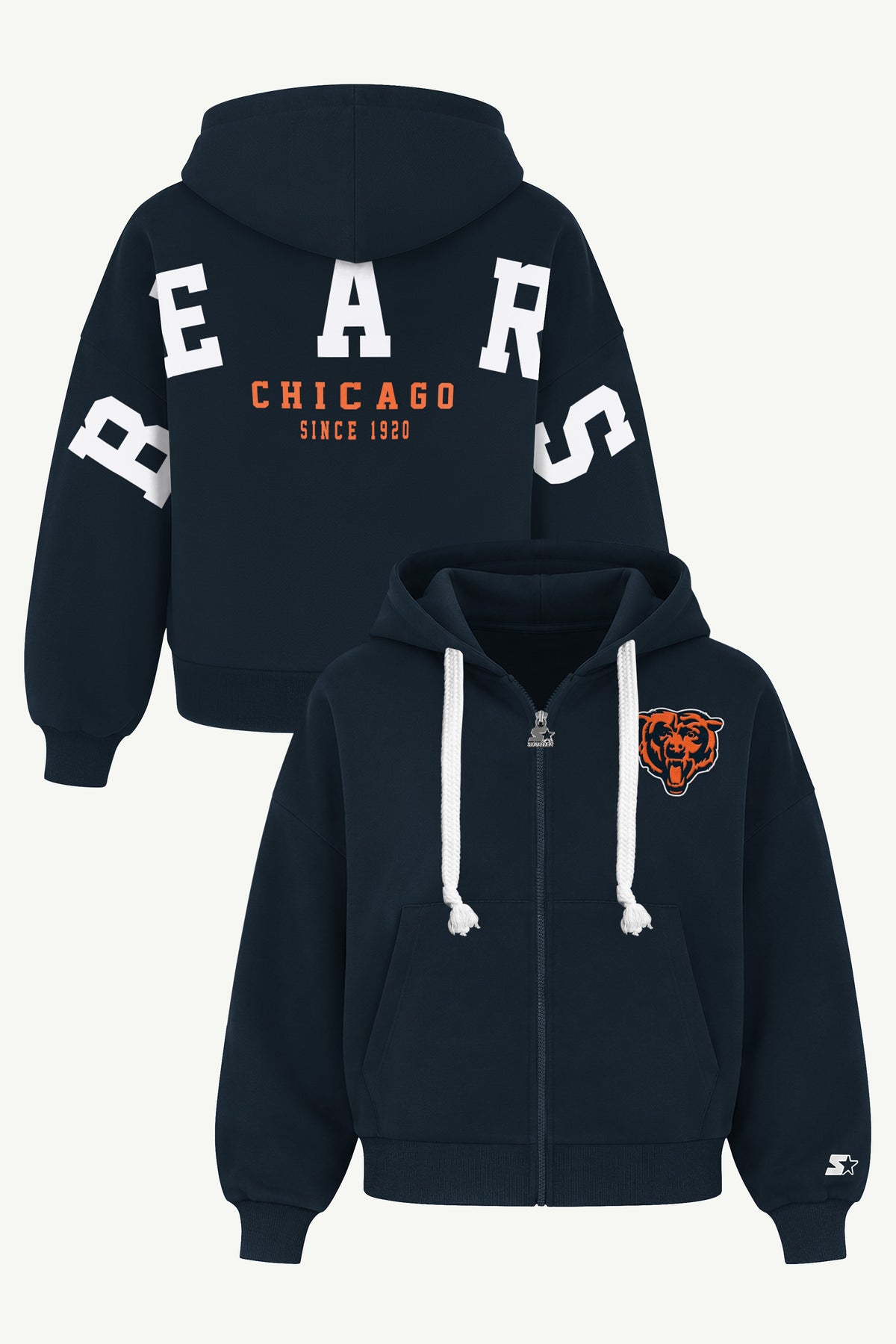 WOMENS CHICAGO BEARS HAIL MARY ZIP UP View 1