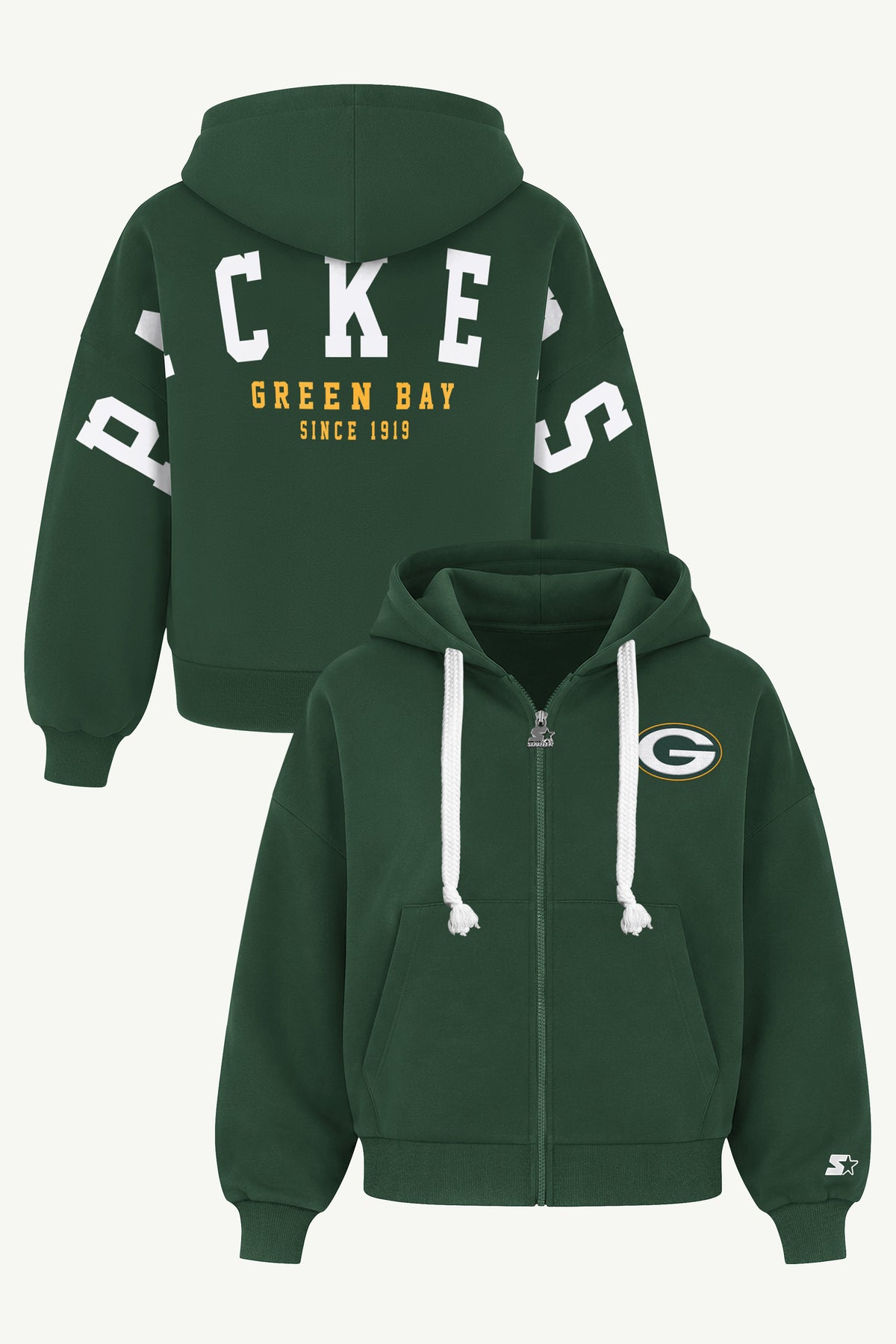 WOMENS GREEN BAY PACKERS HAIL MARY ZIP UP View 1