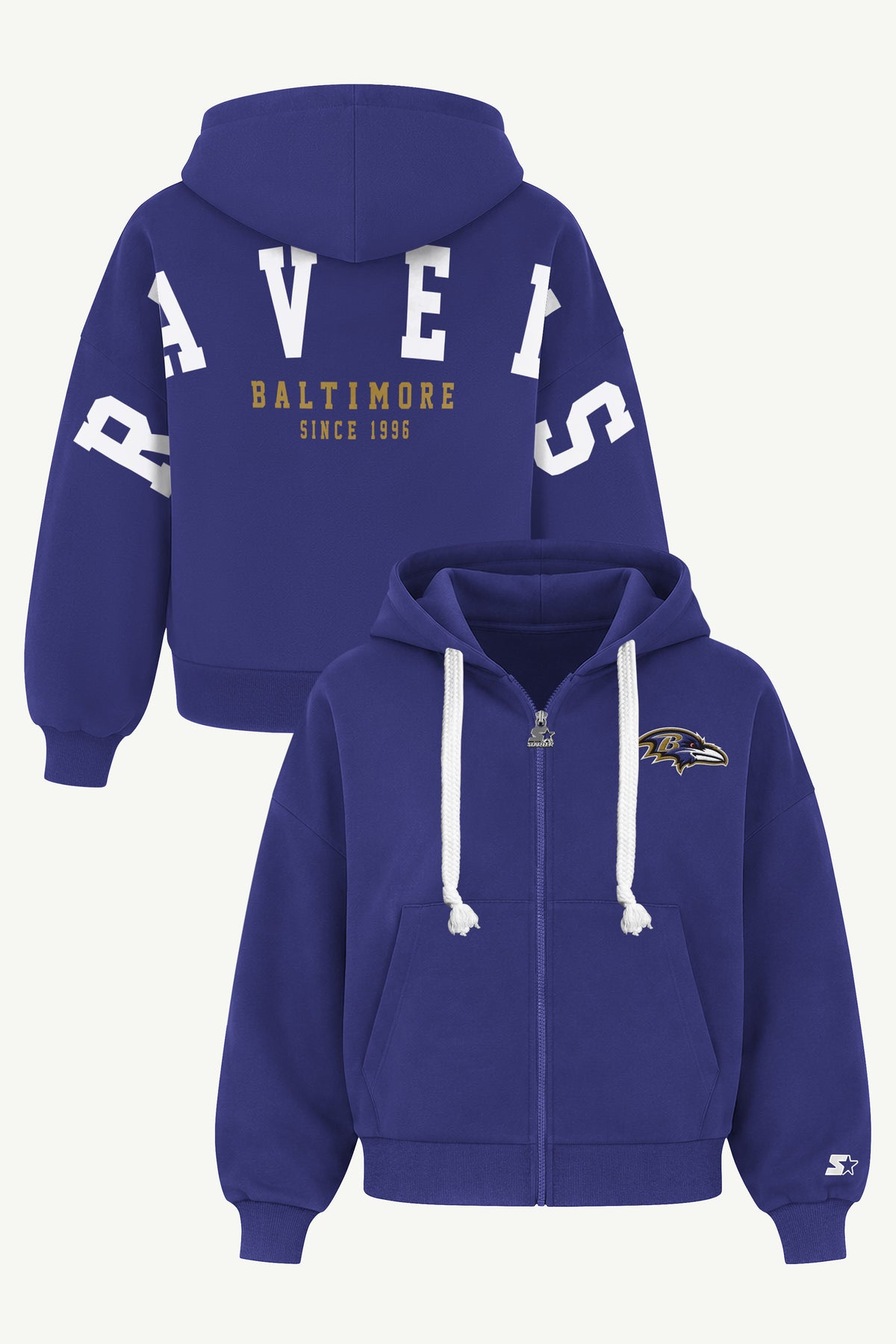 WOMENS BALTIMORE RAVENS HAIL MARY ZIP UP View 1