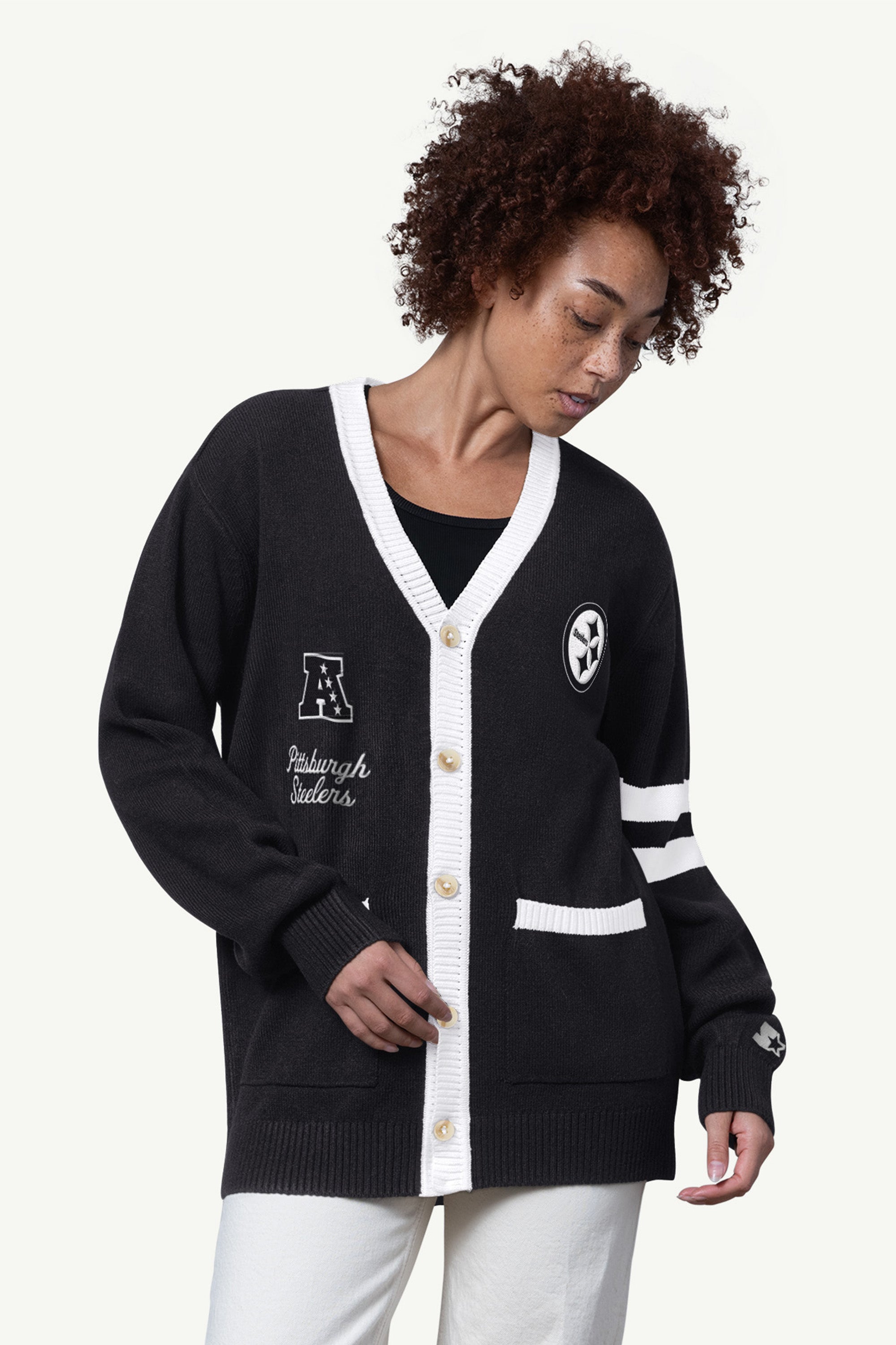 WOMENS PITTSBURGH STEELERS CARDIGAN View 1 | Pittsburgh Steelers