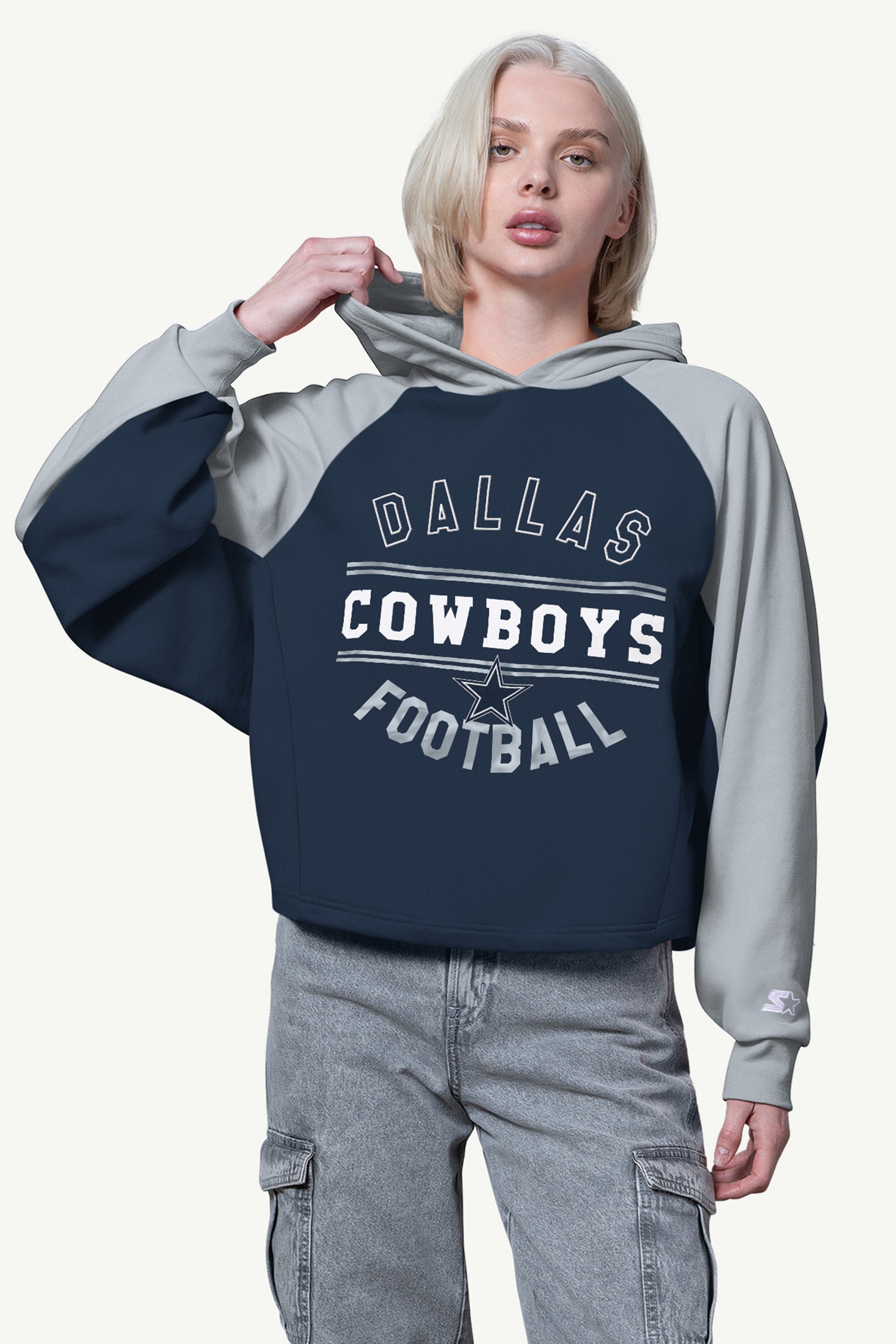 WOMENS DALLAS COWBOYS CROPPED HOODIE View 1 | Dallas Cowboys