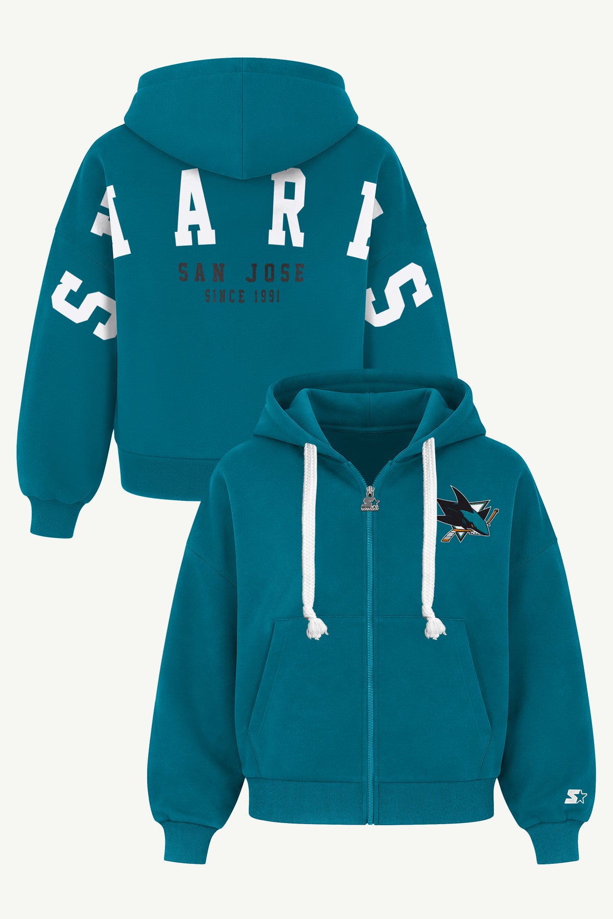 WOMENS SAN JOSE SHARKS HAIL MARY ZIP UP View 1