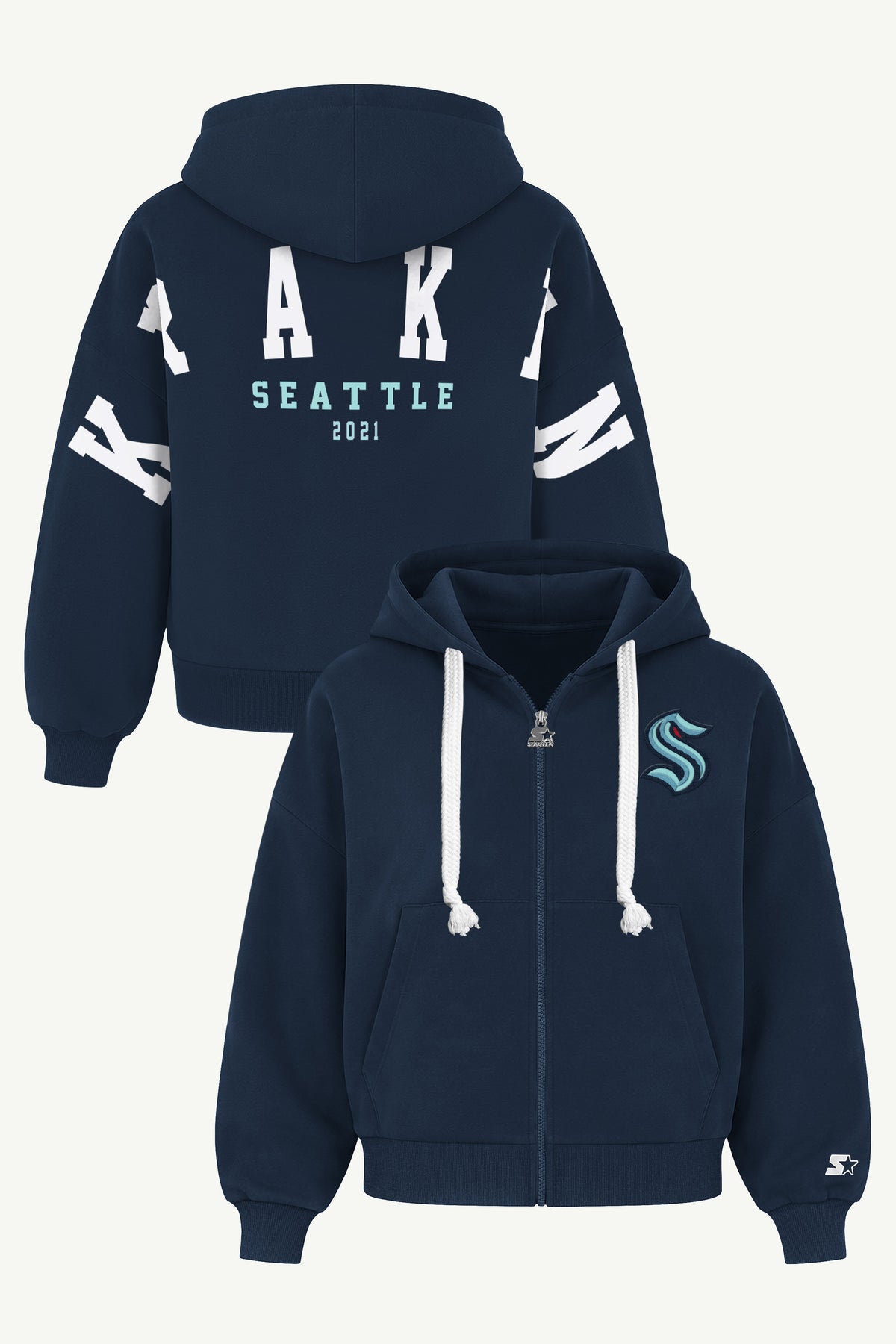 WOMENS SEATTLE KRAKEN HAIL MARY ZIP UP View 1