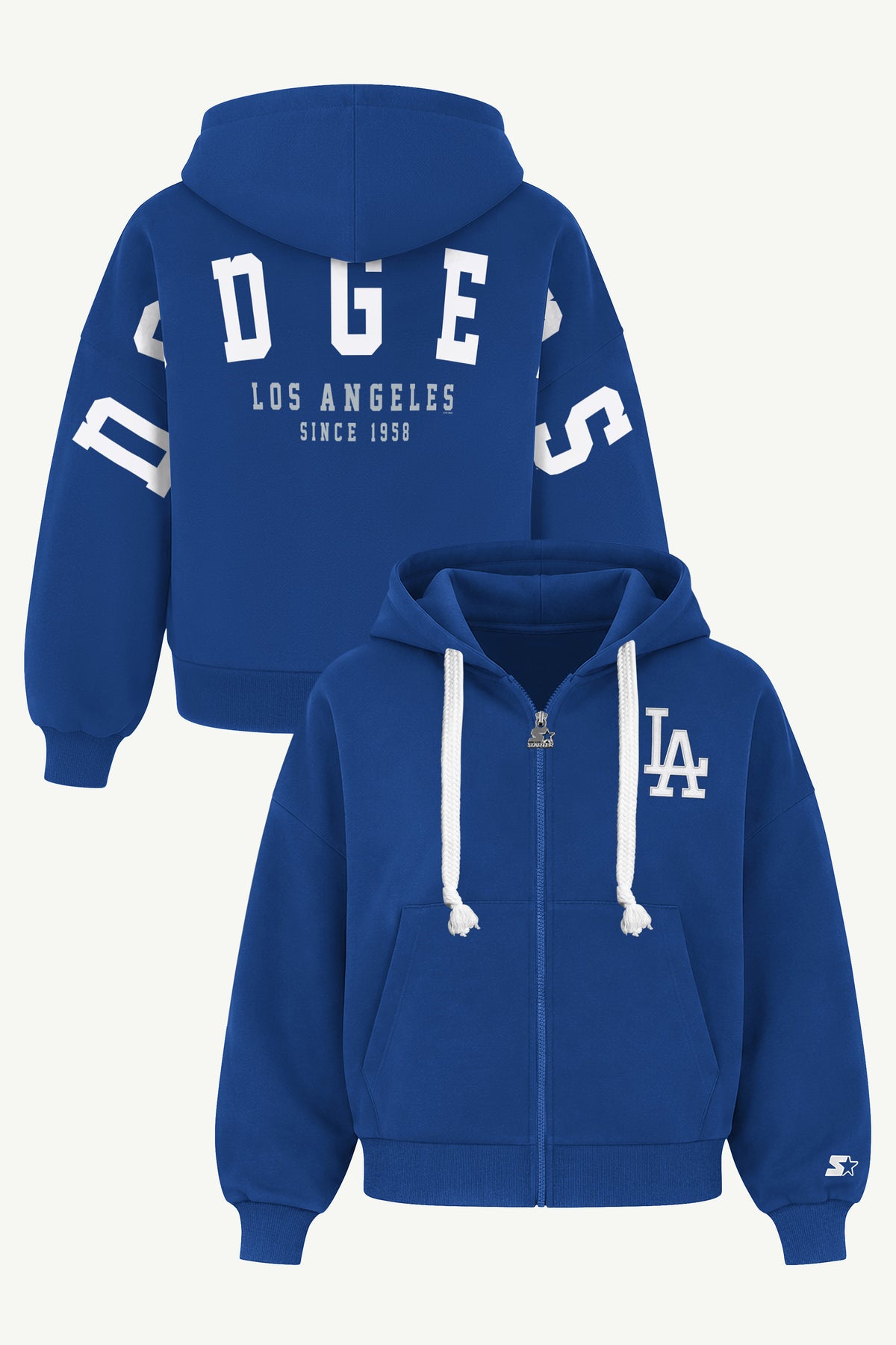 WOMENS LOS ANGELES DODGERS HAIL MARY ZIP UP View 1