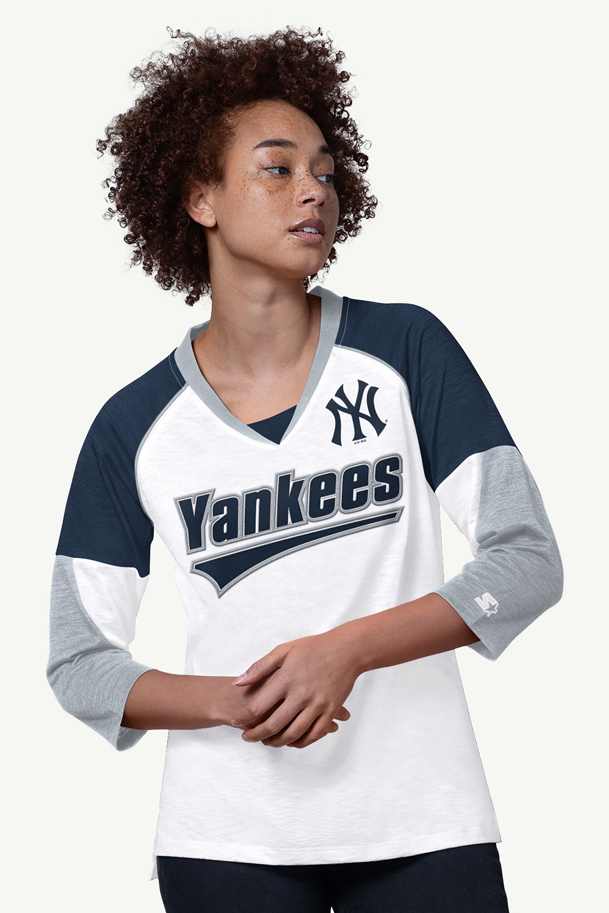 WOMENS NEW YORK YANKEES RAGLAN SLEEVE TOP View 1 | New York Yankees