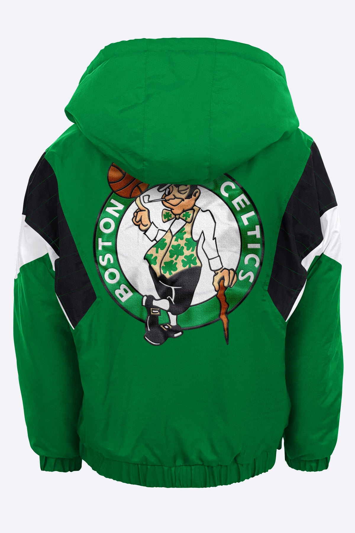 YOUTH BOSTON CELTICS THROWBACK JR HALF ZIP JACKET View 3
