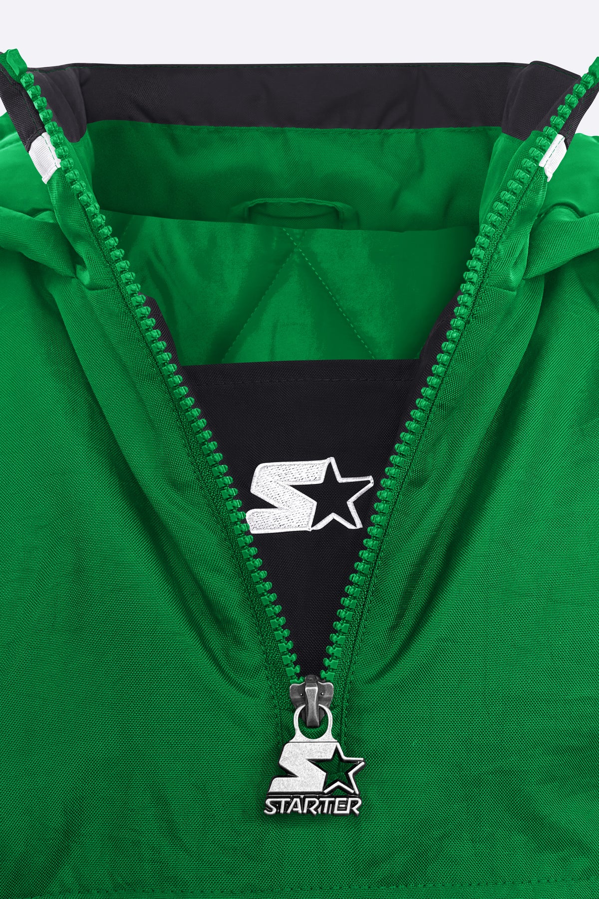 YOUTH BOSTON CELTICS THROWBACK JR HALF ZIP JACKET View 4