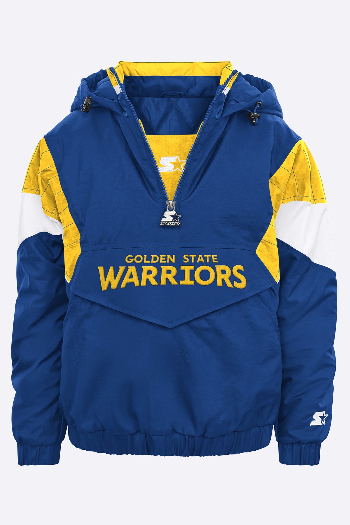 YOUTH GOLDEN STATE WARRIORS THROWBACK JR HALF ZIP JACKET View 2