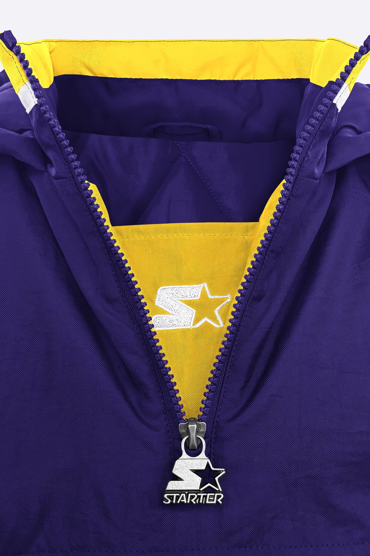 YOUTH LA LAKERS THROWBACK JR HALF ZIP JACKET View 4