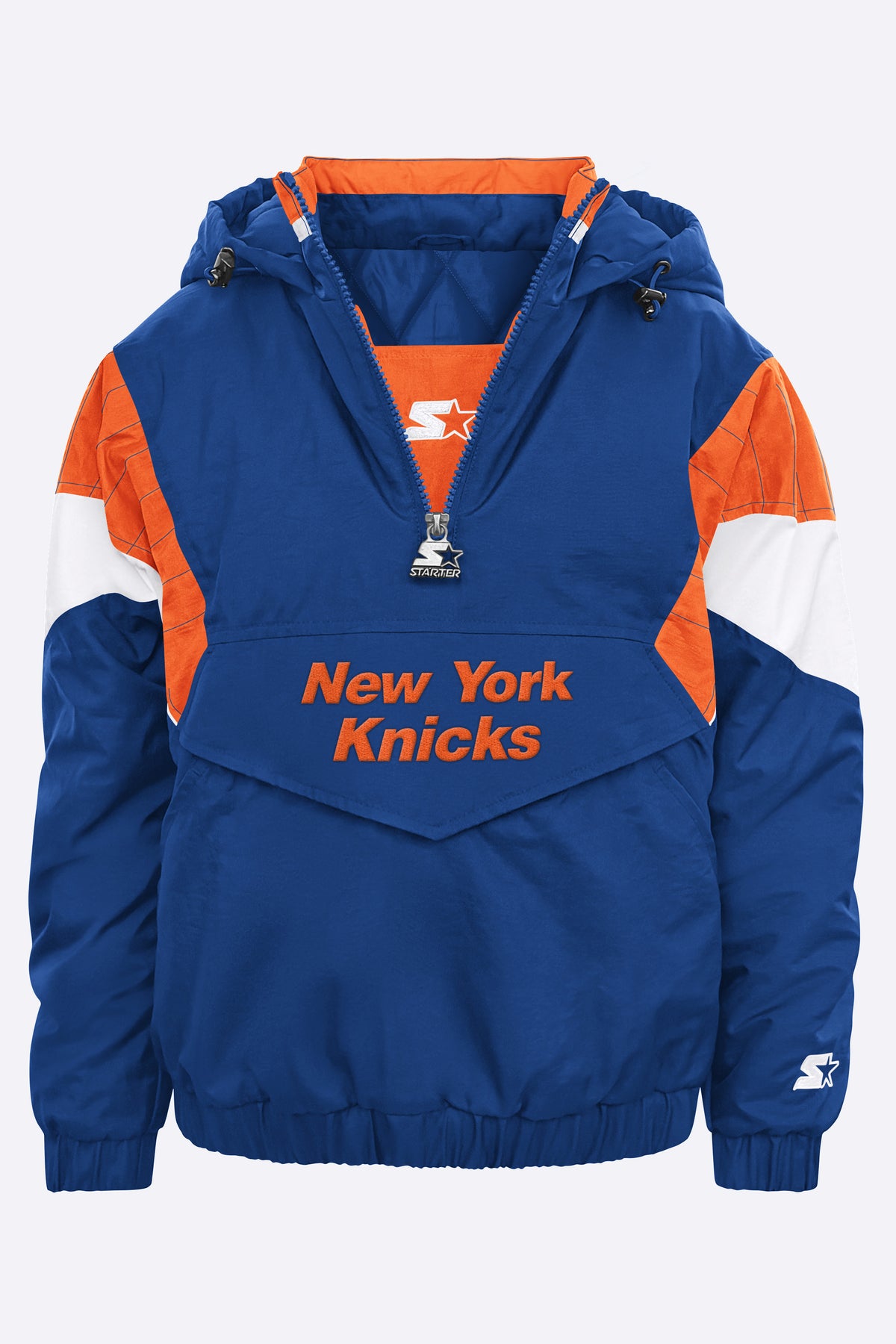 YOUTH NEW YORK KNICKS THROWBACK JR HALF ZIP JACKET View 2