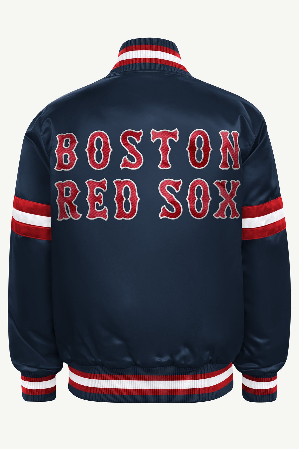 YOUTH BOSTON RED SOX COURTSIDE JR SATIN  VARSITY JACKET View 3