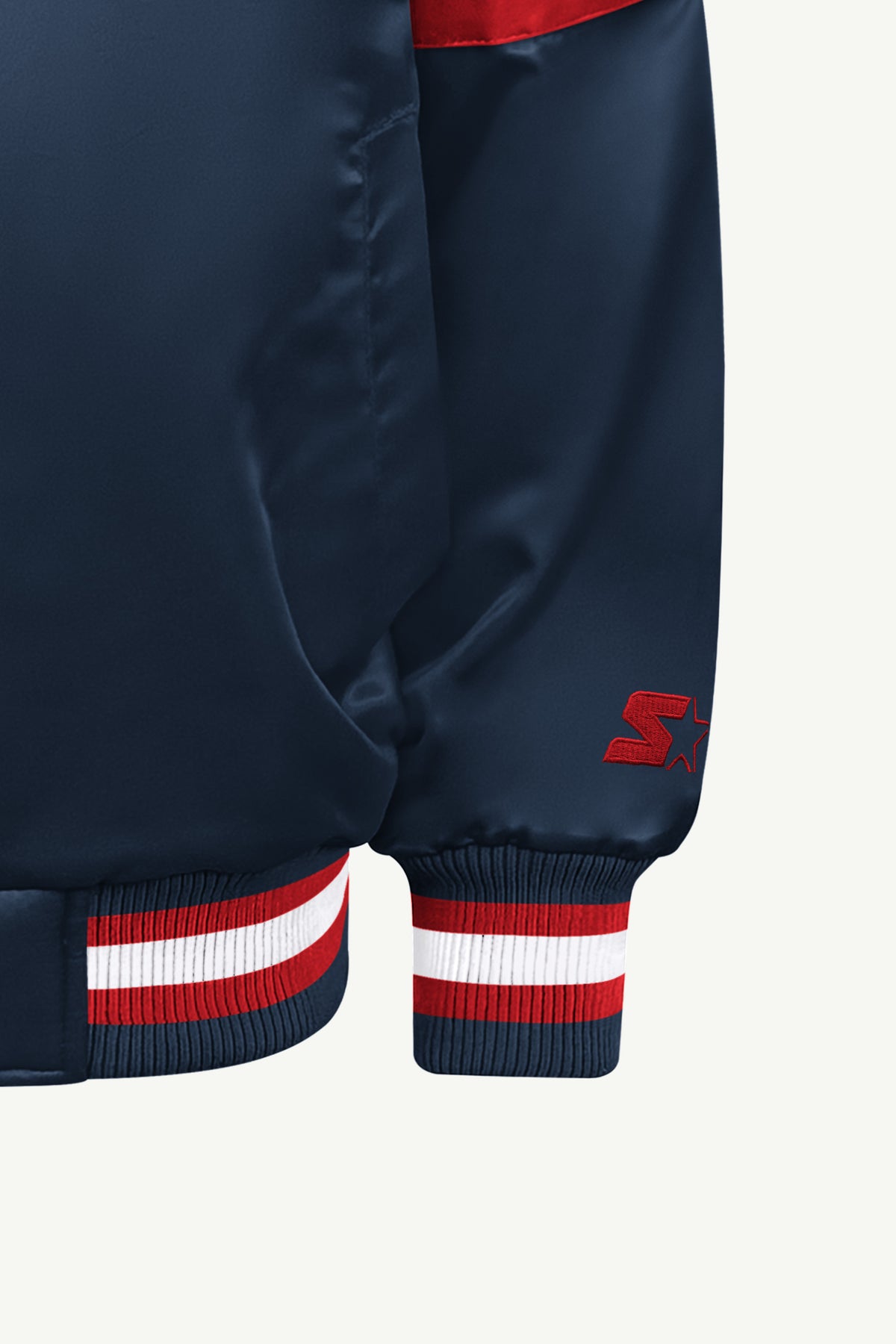 YOUTH BOSTON RED SOX COURTSIDE JR SATIN  VARSITY JACKET View 5