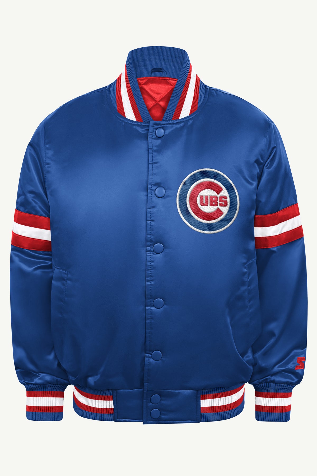 YOUTH CHICAGO CUBS COURTSIDE JR SATIN VARSITY JACKET View 2