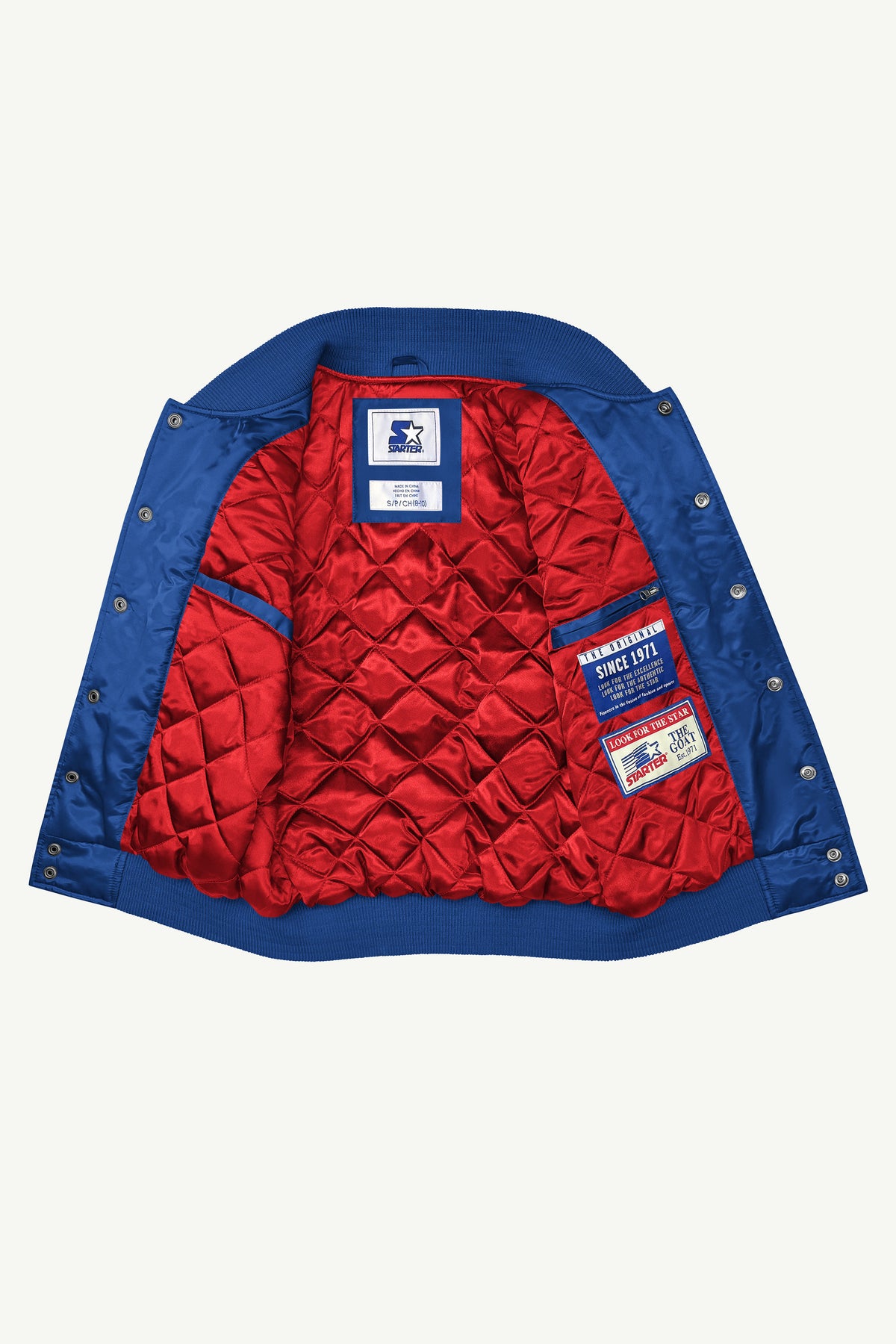 YOUTH CHICAGO CUBS COURTSIDE JR SATIN VARSITY JACKET View 6