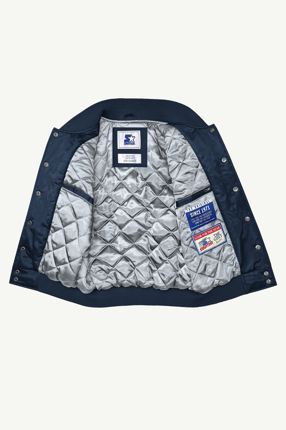 YOUTH NEW YORK YANKEES COURTSIDE JR SATIN VARSITY JACKET View 6