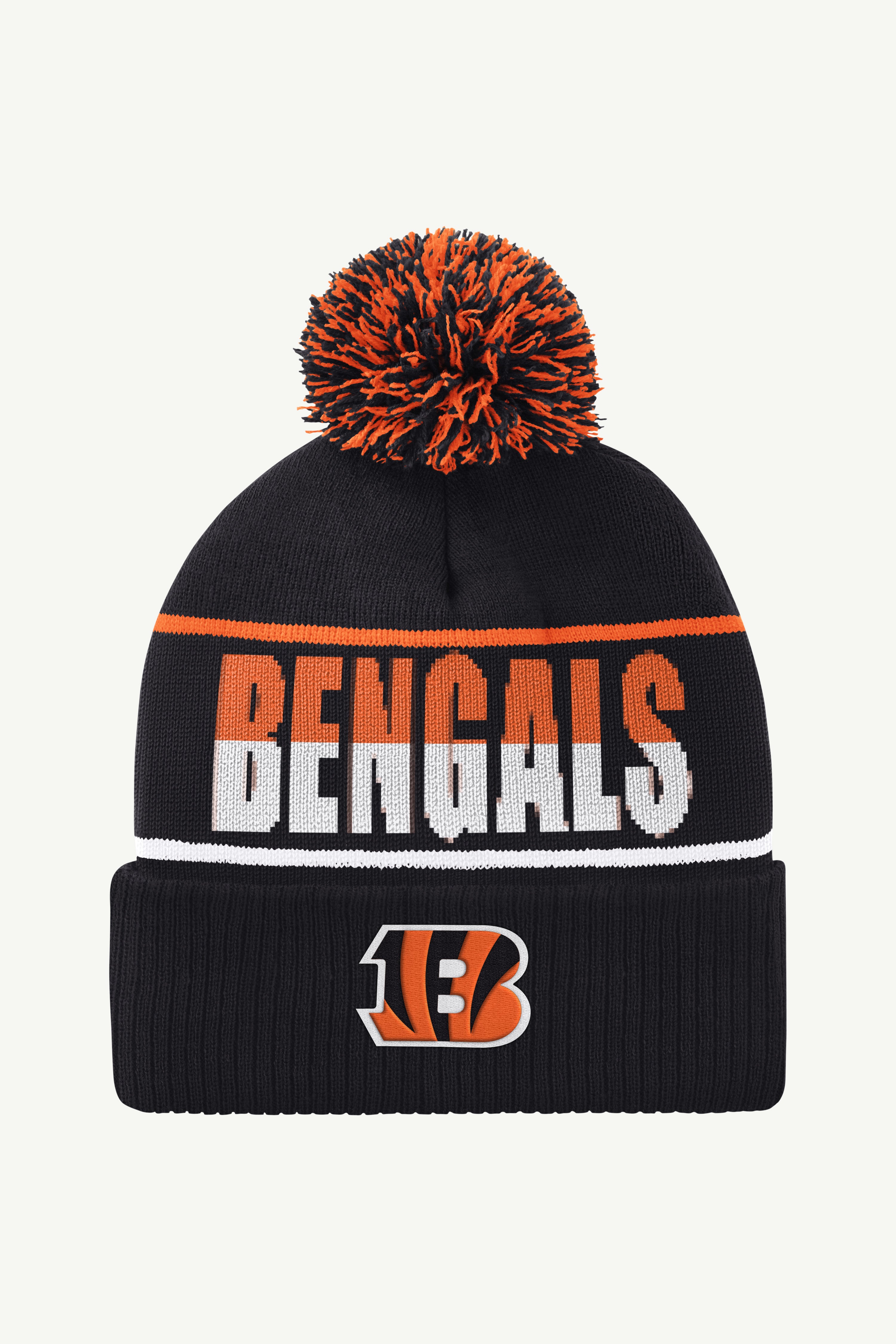 CINCINNATI BENGALS POM CUFFED BEANIE View 1 | NFL