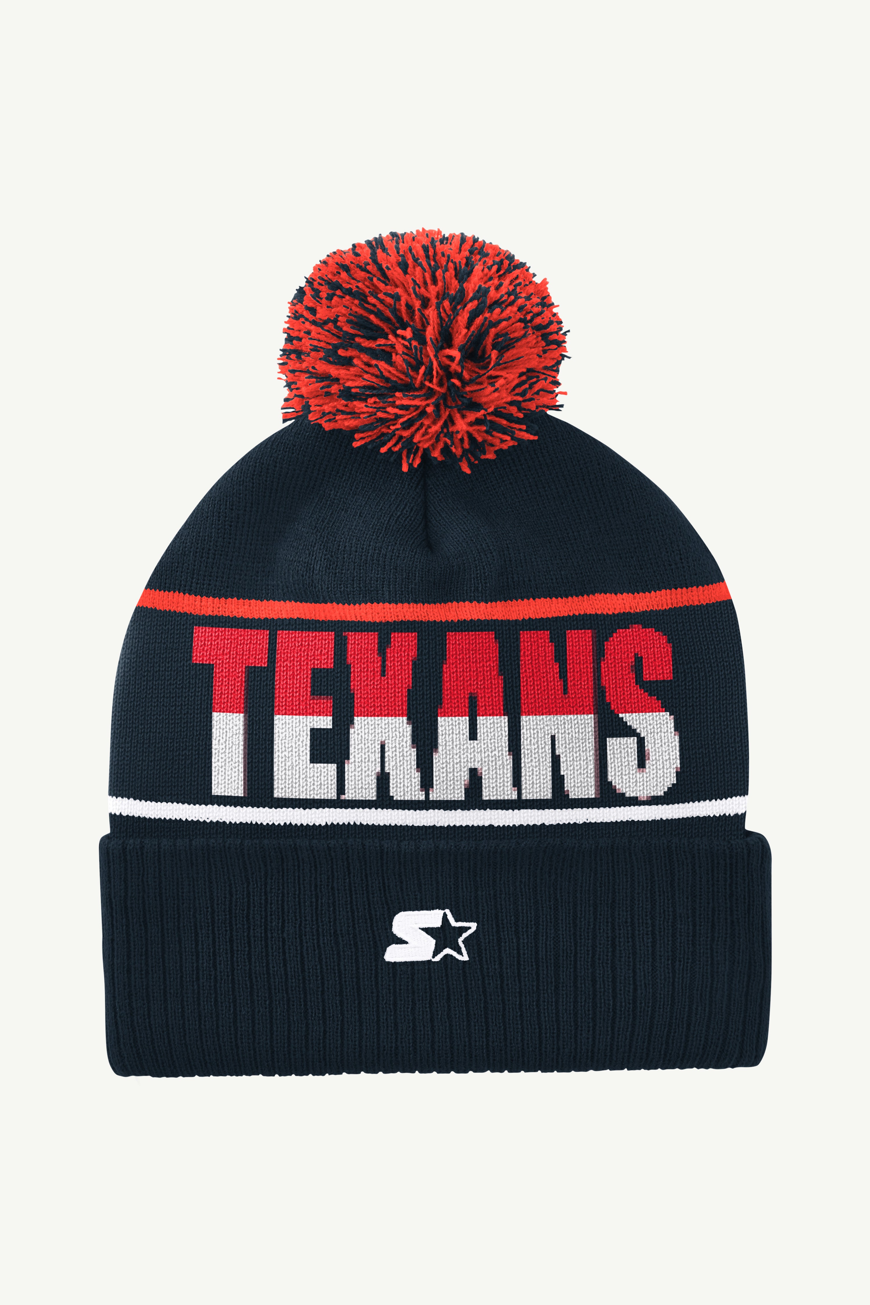 HOUSTON TEXANS POM CUFFED BEANIE View 2 | DTG