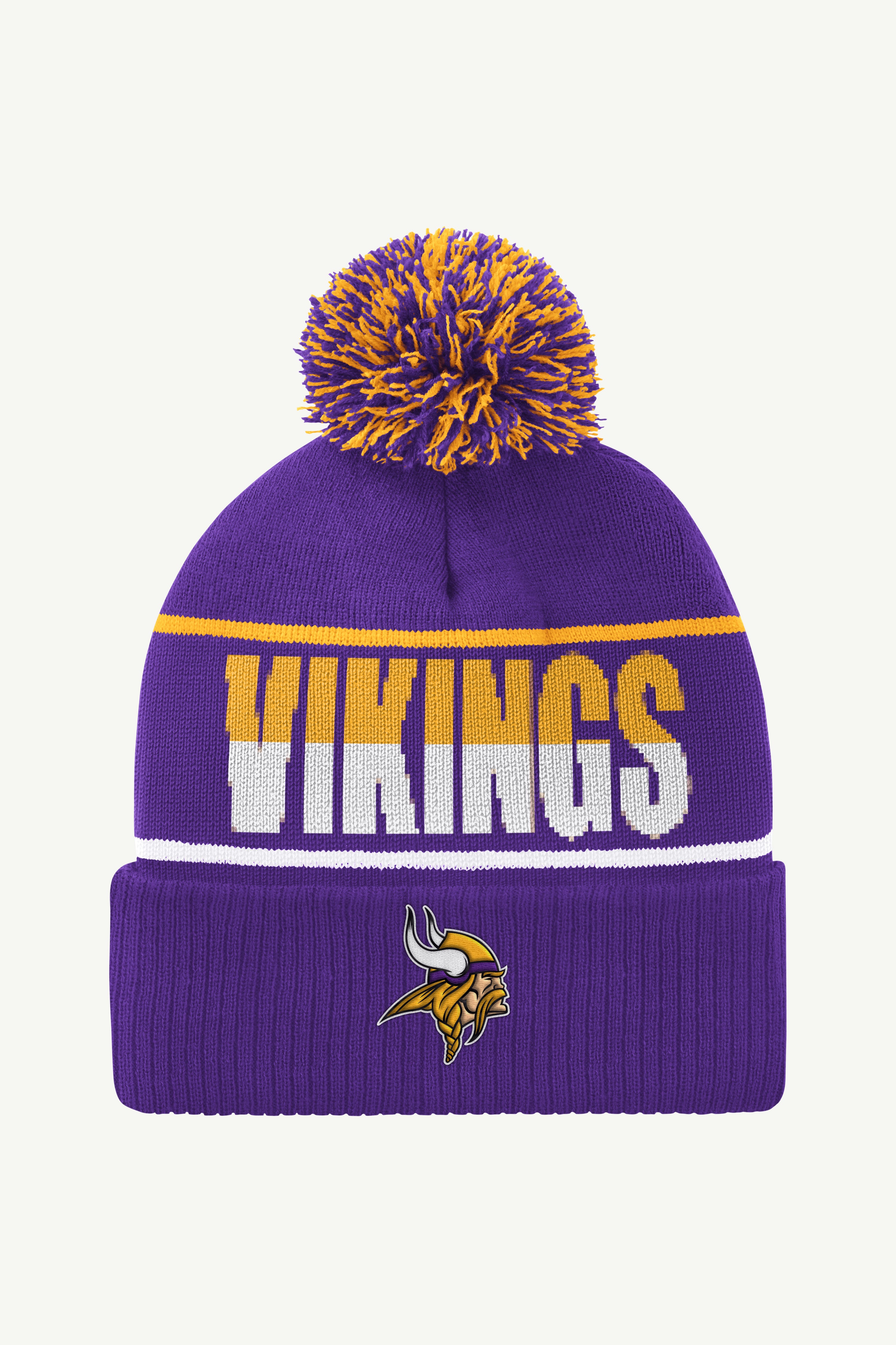 MINNESOTA VIKINGS POM CUFFED BEANIE View 1 | Minnesota Vikings