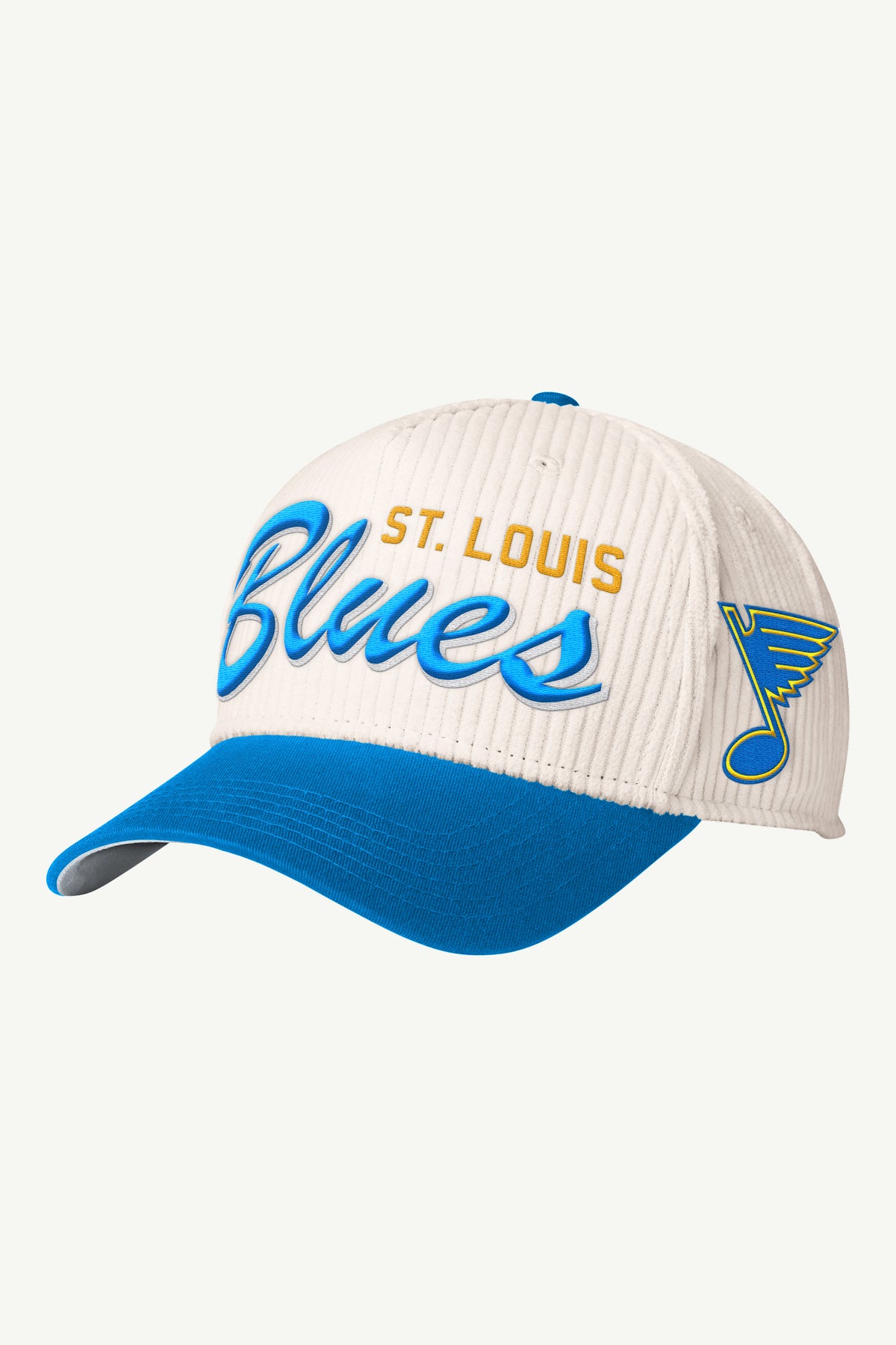 MENS ST. LOUIS BLUES CORD SCRIPT HAT View 1