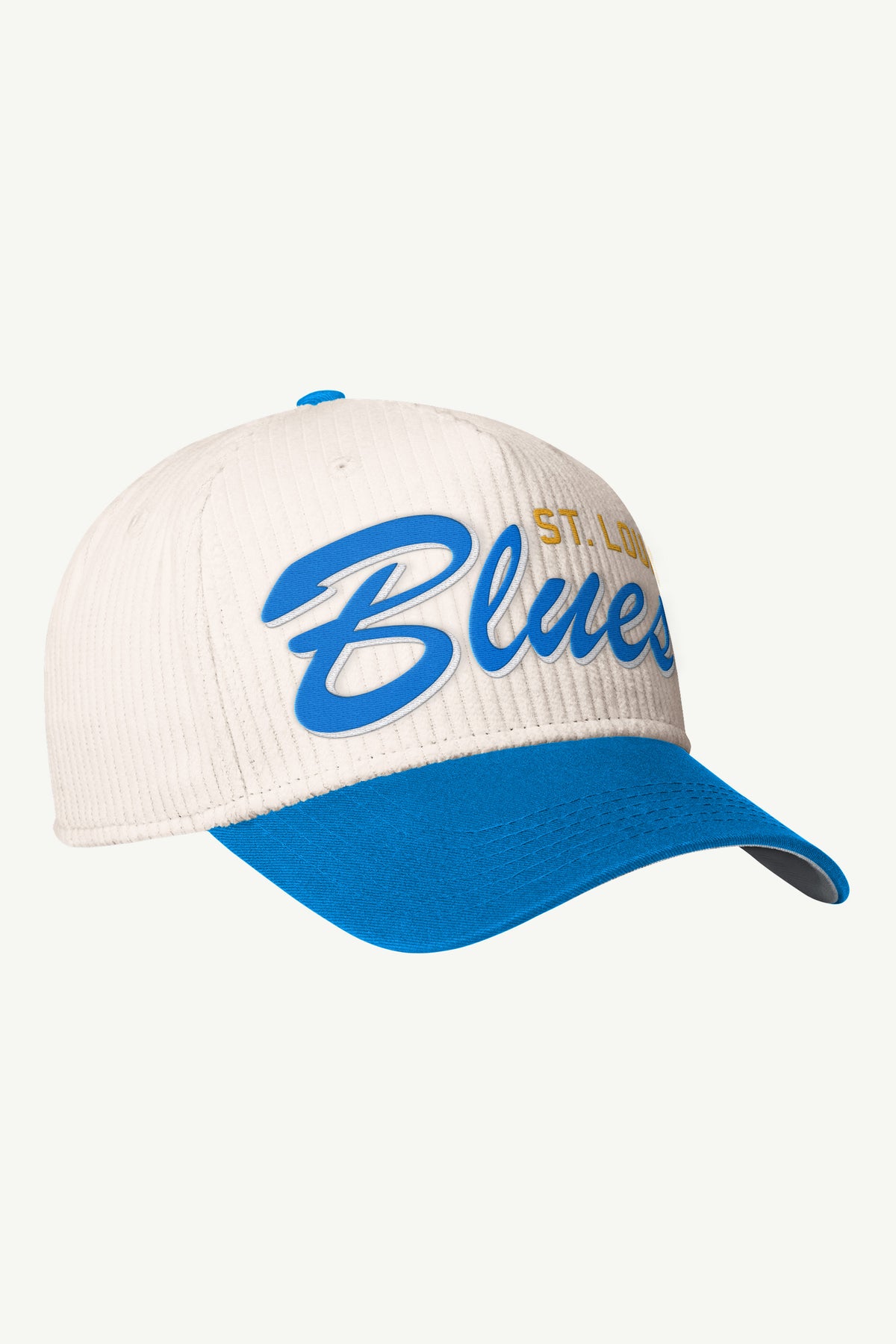 MENS ST. LOUIS BLUES CORD SCRIPT HAT View 3