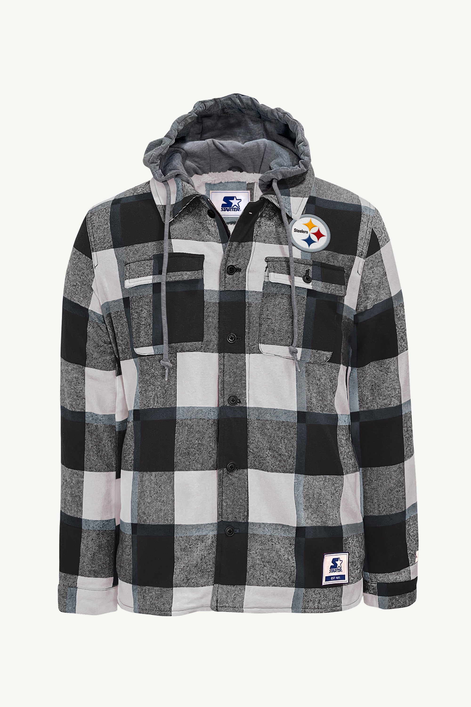 PITTSBURGH STEELERS BIG JOE SHERPA LINED PLAID JACKET View 1 | Pittsburgh Steelers