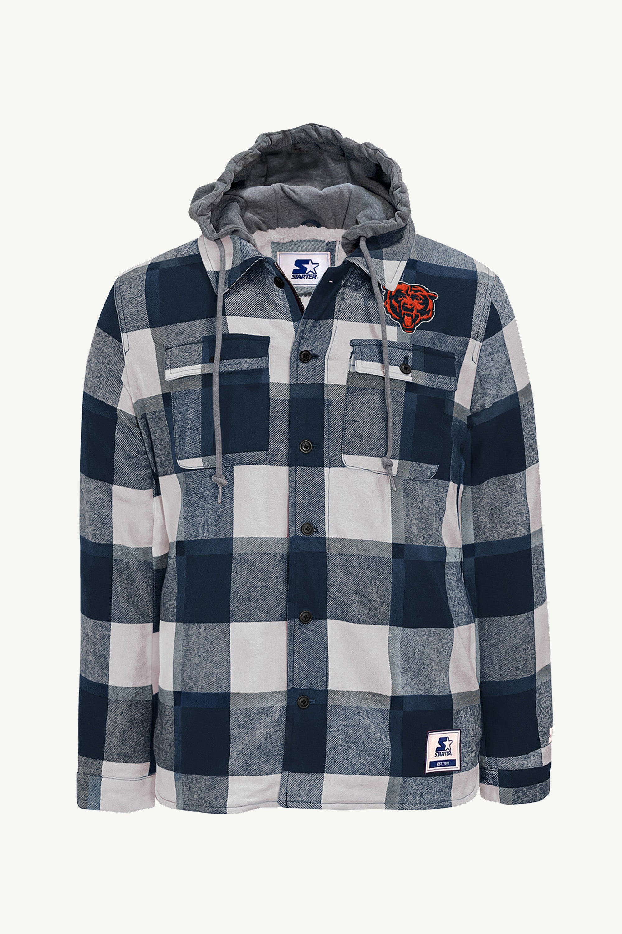 MENS CHICAGO BEARS BIG JOE SHERPA LINED PLAID JACKET View 1 | NFL