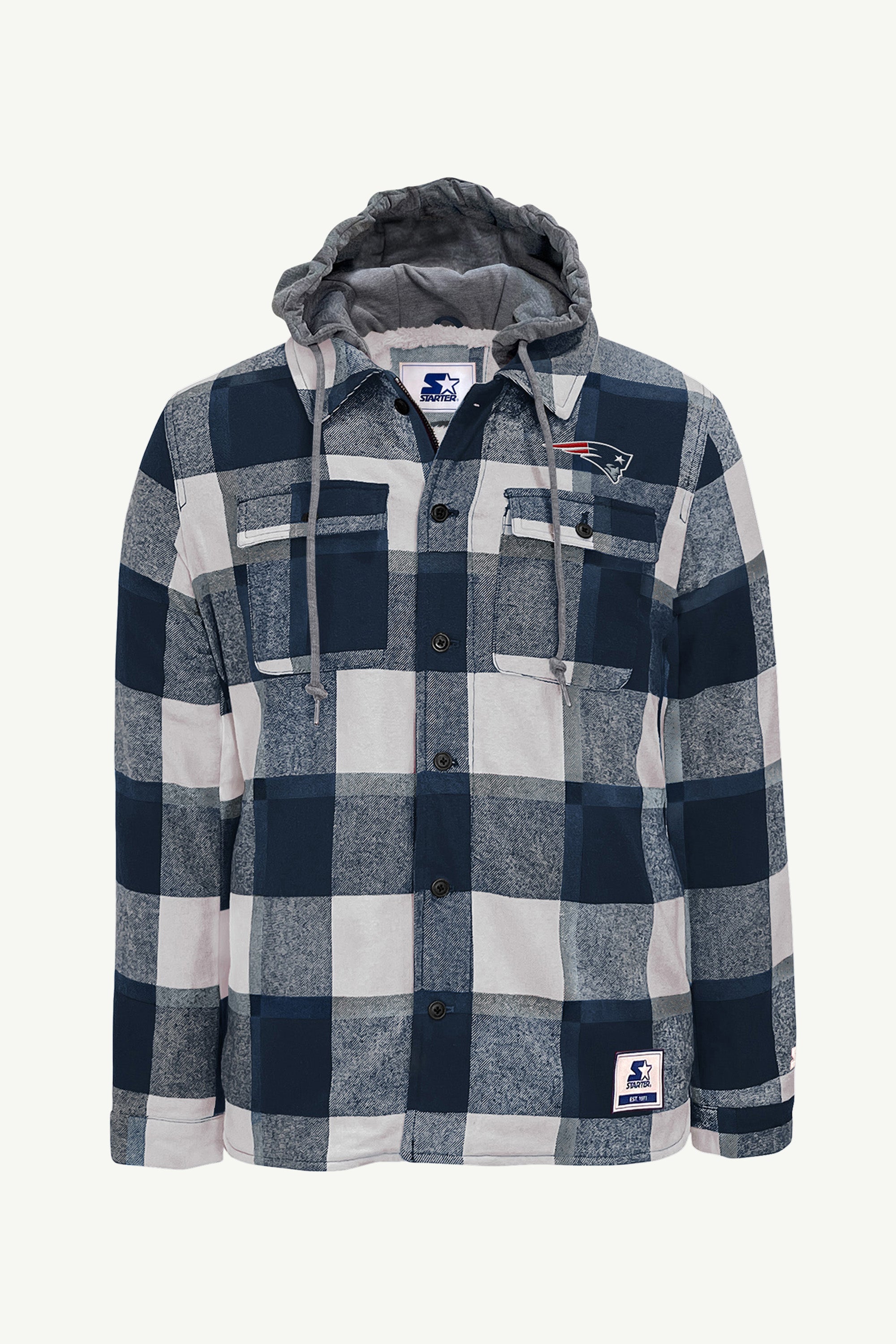 NEW ENGLAND PATRIOTS BIG JOE SHERPA LINED PLAID JACKET View 1 | New England Patriots